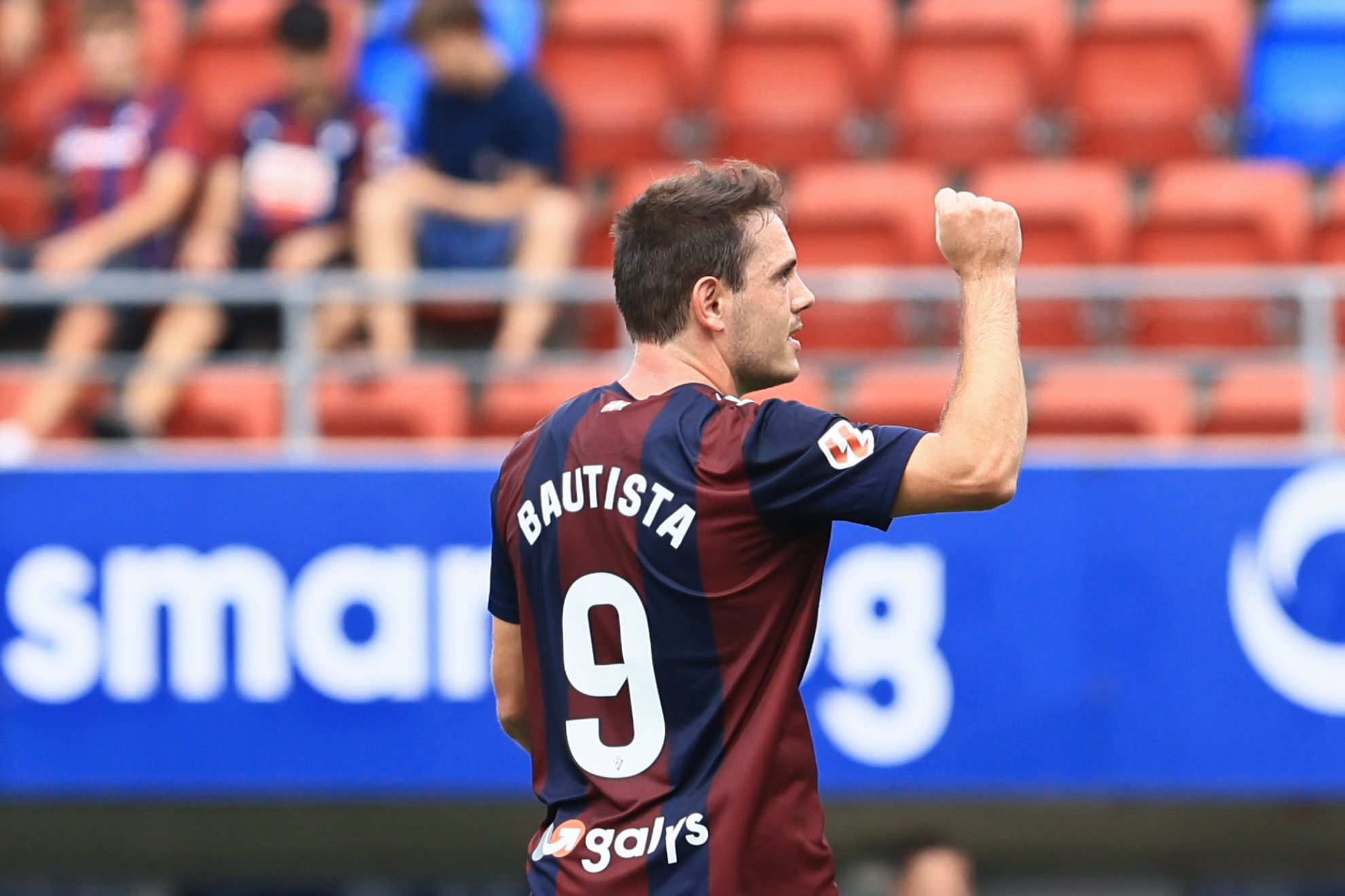 Bautista, celebrando su gol al Tenerife. SD EIBAR
