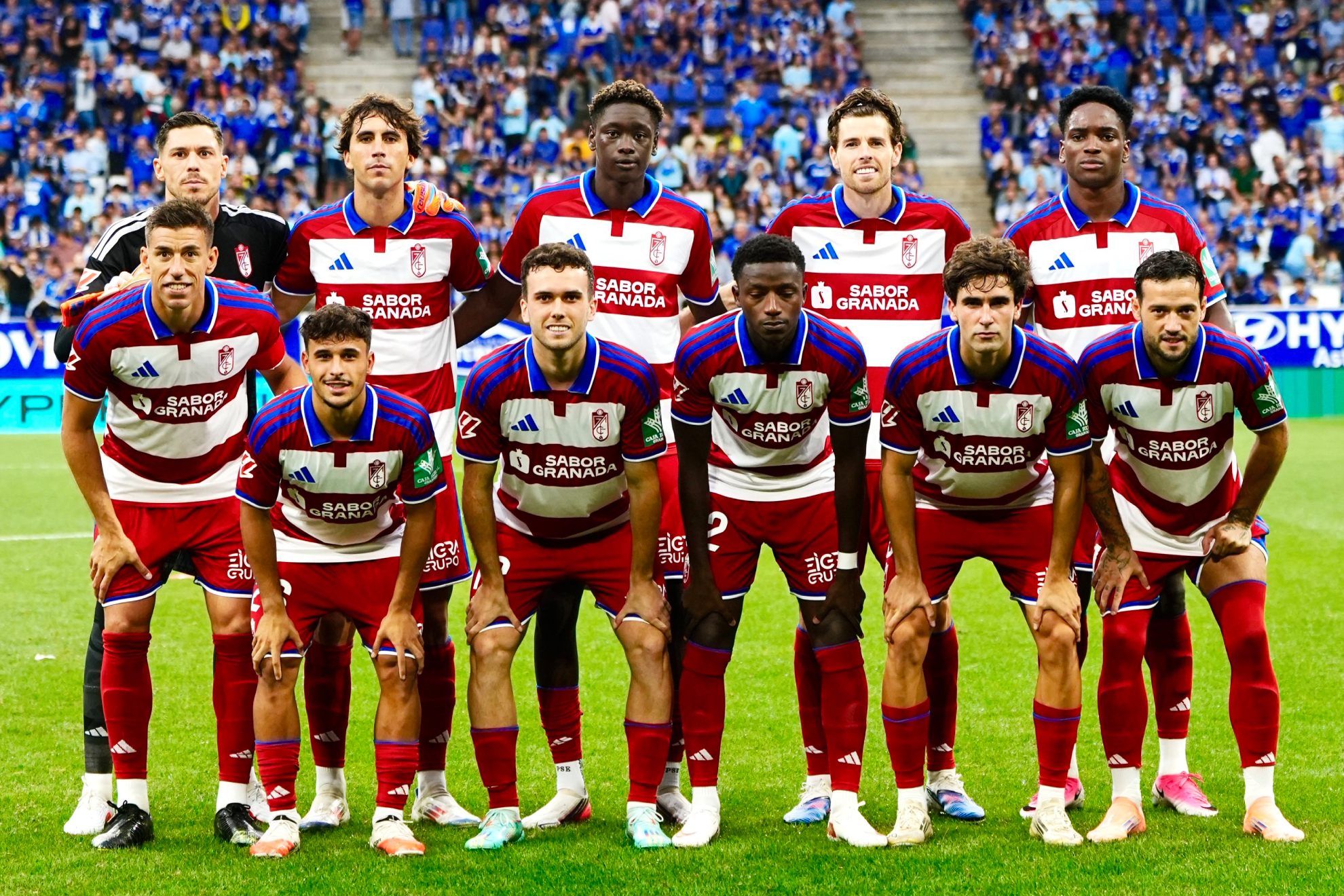 Once inicial del Granada en el Tartiere. GRANADA CF