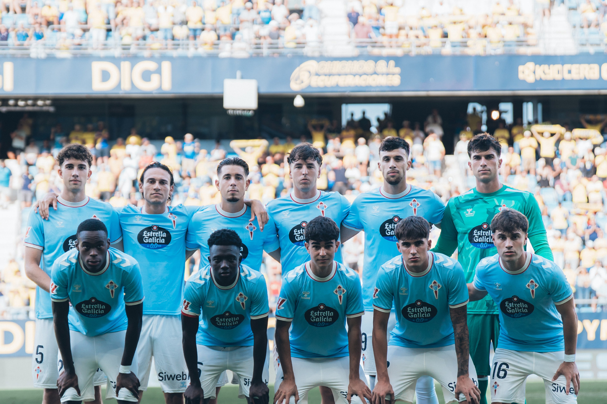 Once del Celta Fortuna en su debut en la categoría. CANTEIRA CELESTE