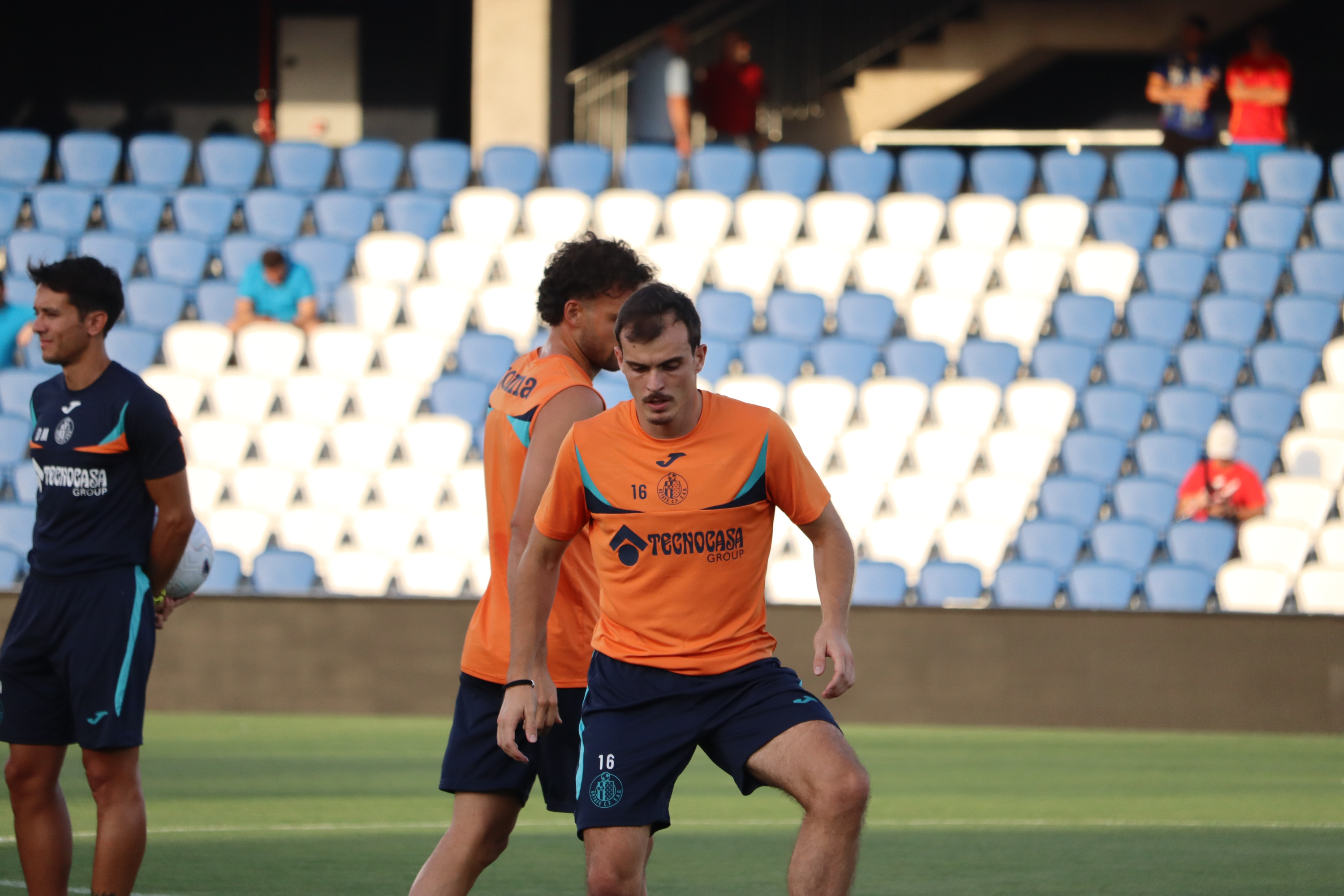 Francho Serrano, durante un entrenamiento con el Getafe