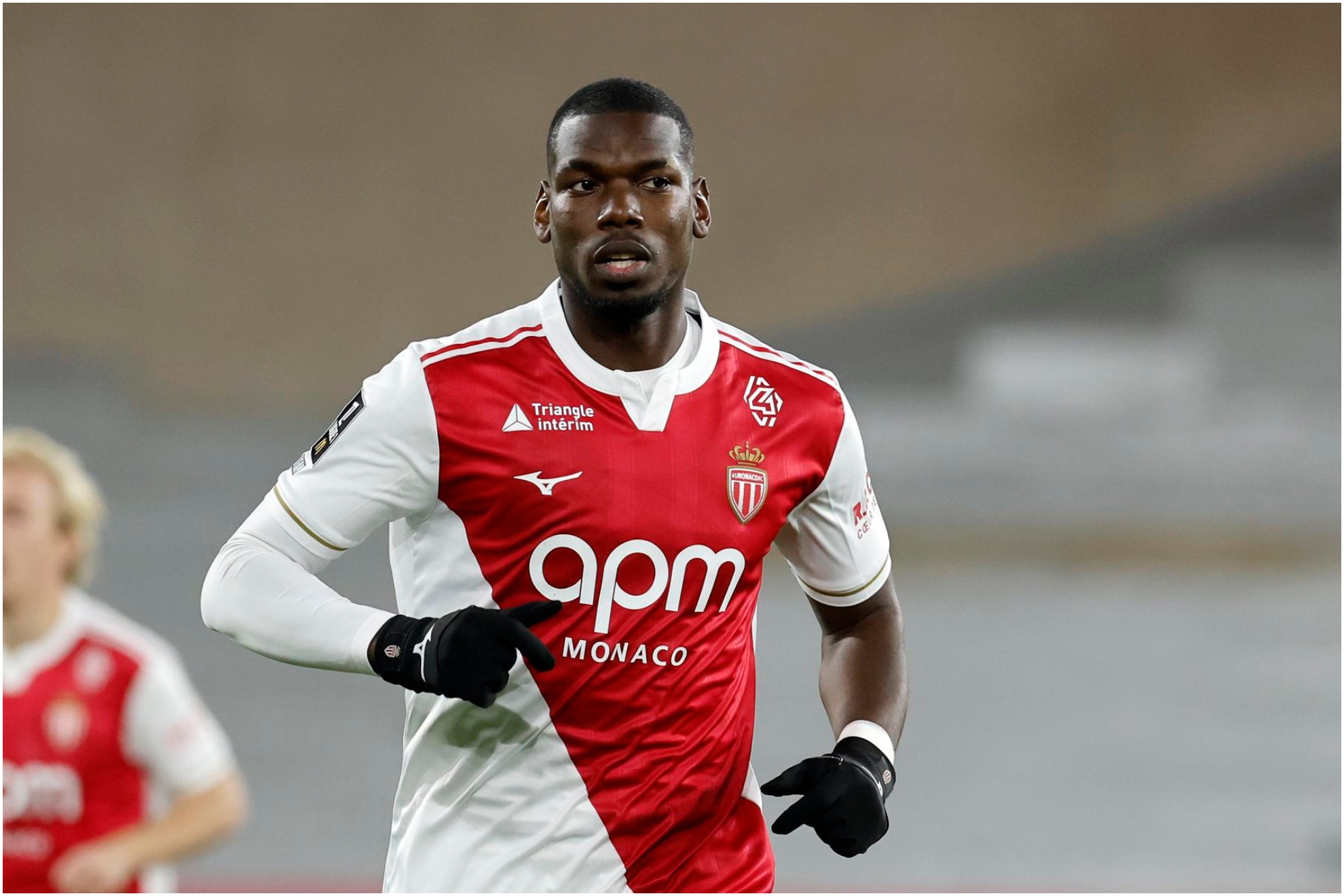 Paul Pogba jugando un partido con el Mónaco.