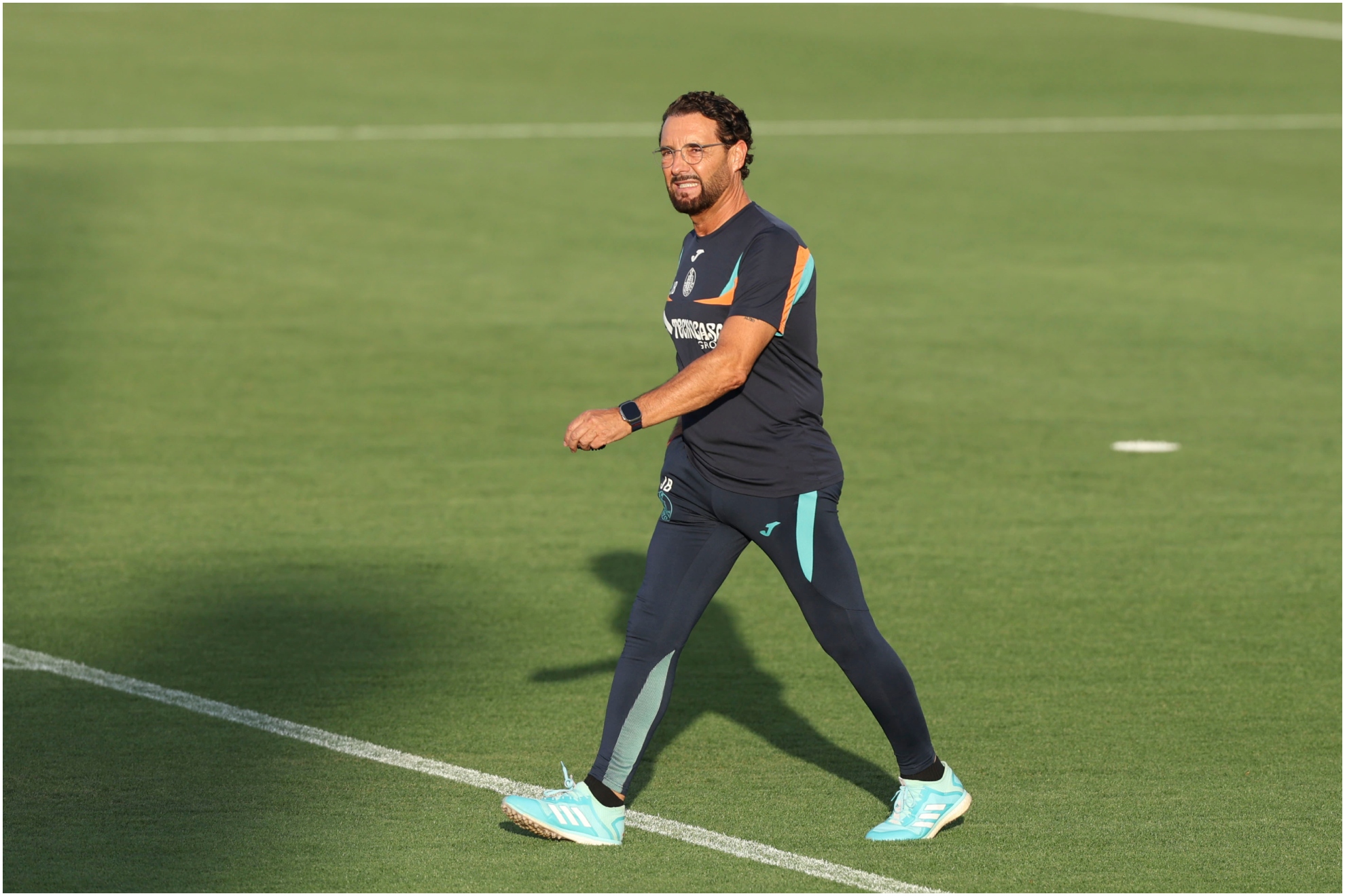 José Bordalás durante un entrenamiento del Getafe. Kiko Huesca