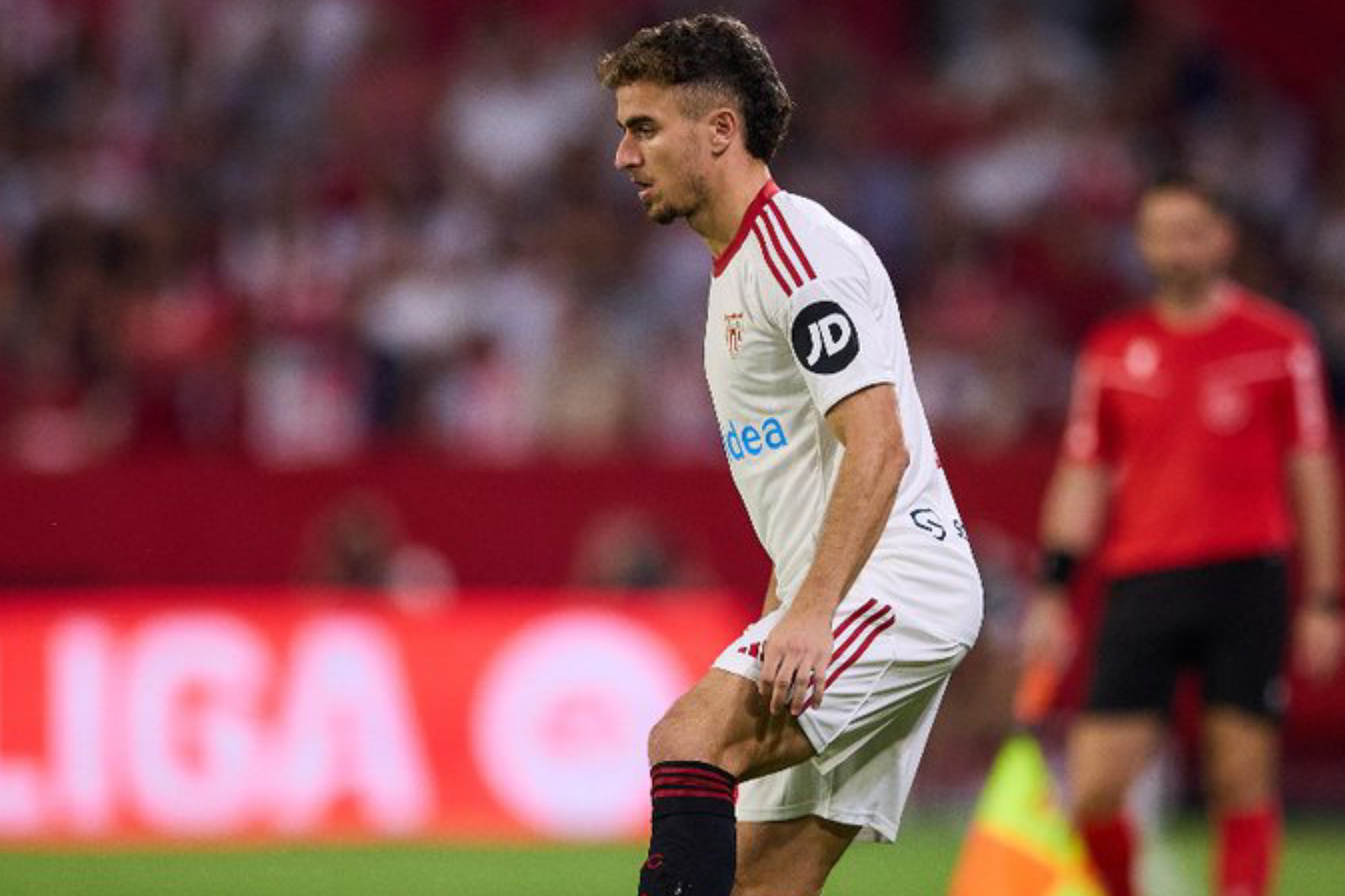 Pedrosa, en un partido con el Sevilla