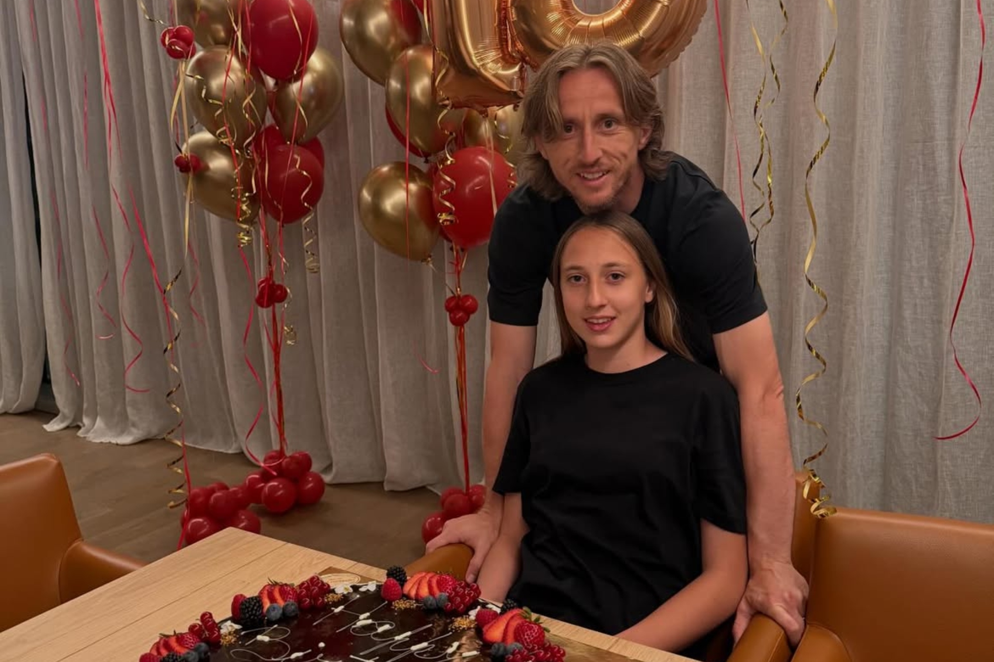 Ema Modric con su padre, Luka. Luka Modric en 'Instagram'.