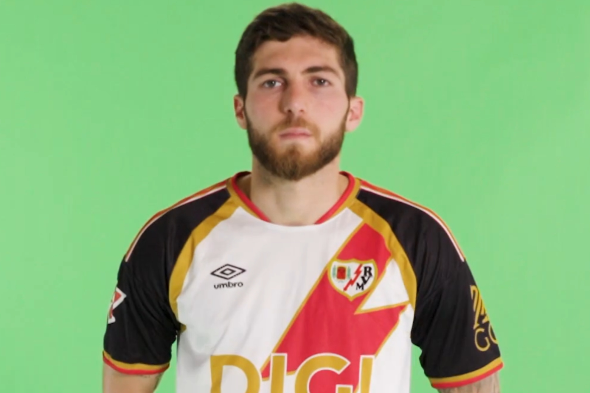 Tsitaishvili en el video de presentación del Rayo. Rayo Vallecano.