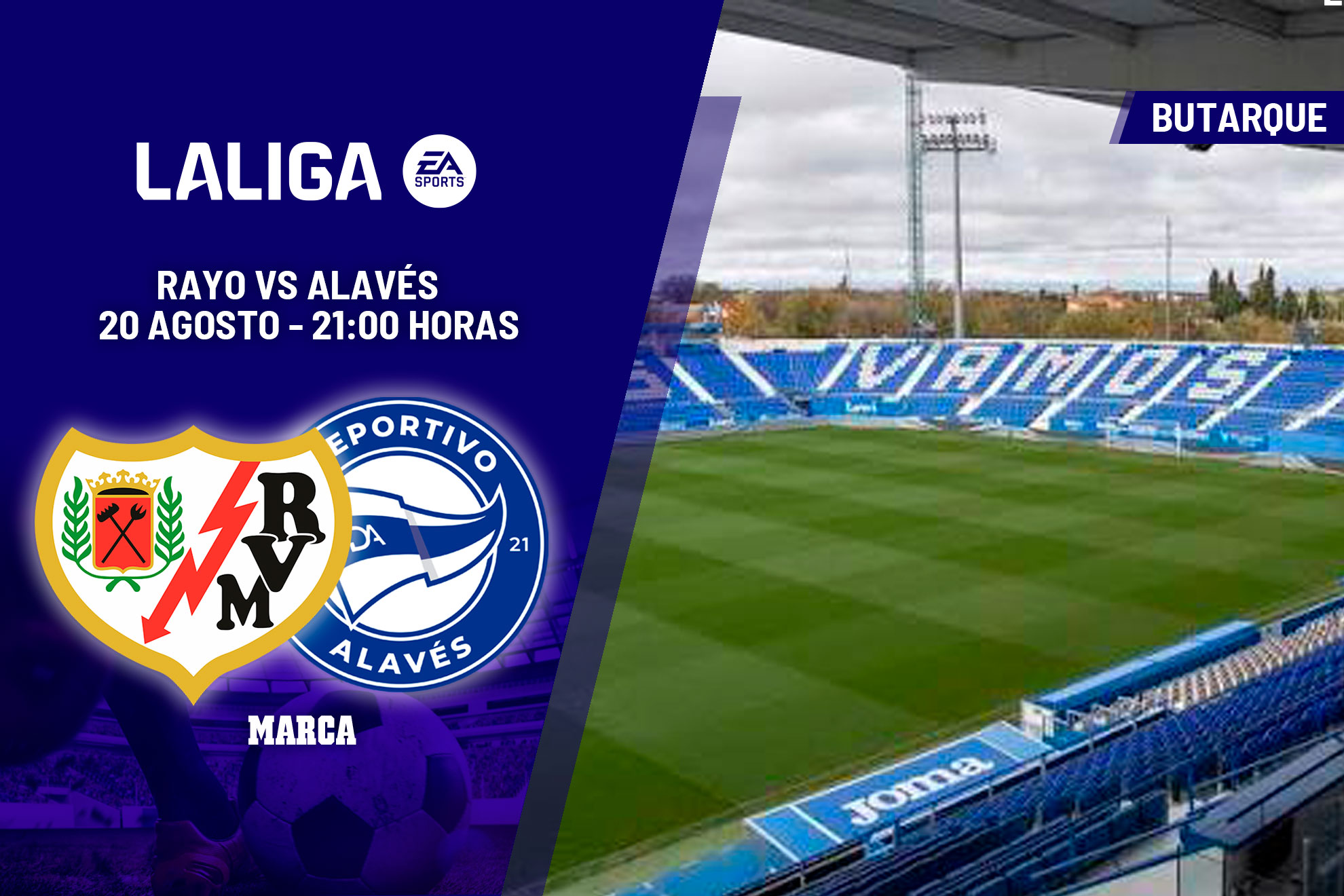 Jornada 2 | Rayo Vallecano - Alavés, esta noche en Butarque.