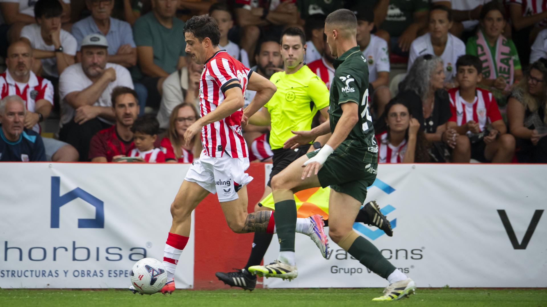 Nico Serrano, en un partido de esta pretemporada. Athletic Club