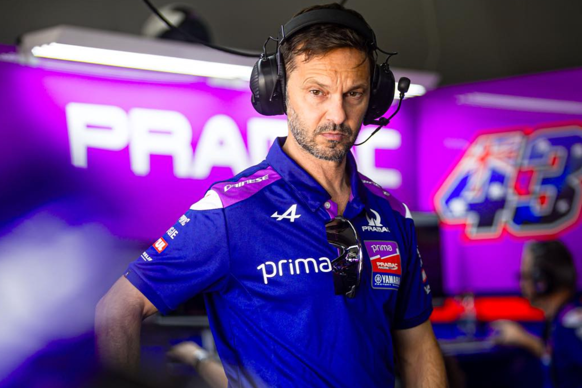 Gino Borsoi, 'team manager' del Pramac Yamaha. RRSS G.B.