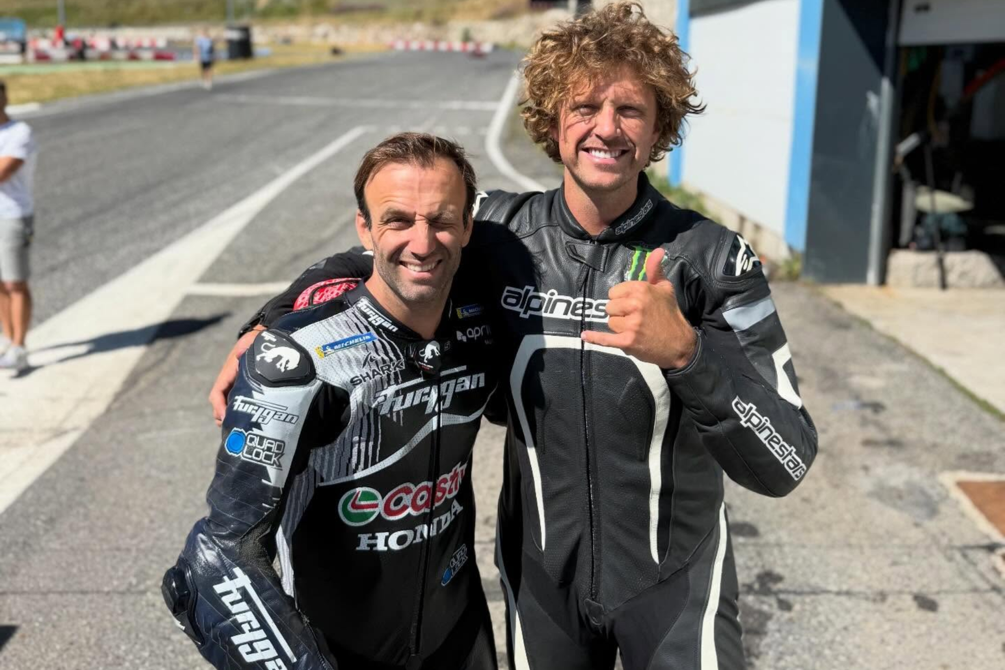Zarco ha estado trabajando para volver en Aragón tras su grave lesión de rodilla. RRSS J.Z.
