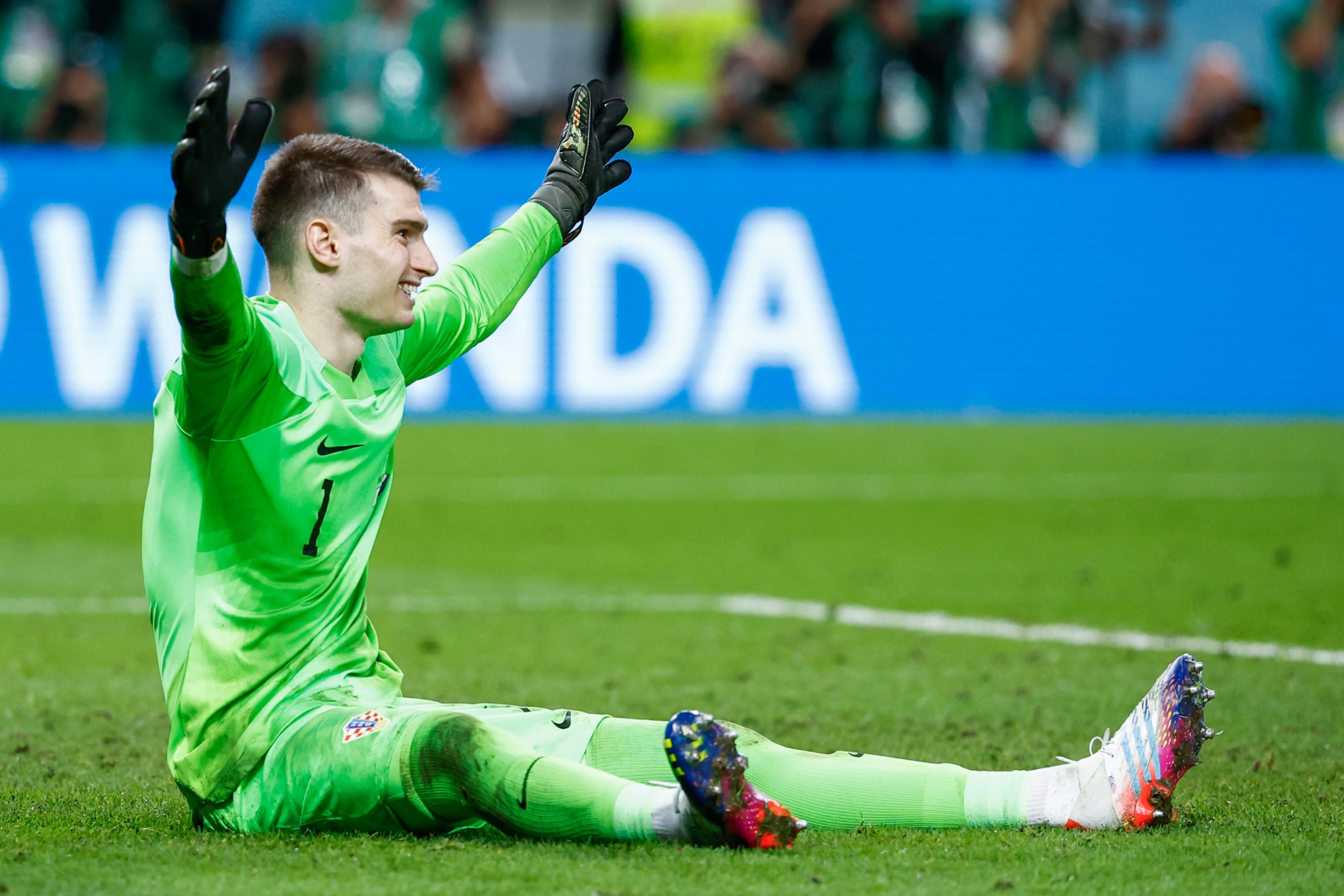 Dimitri Livakovic, portero de la selección croata. EFE