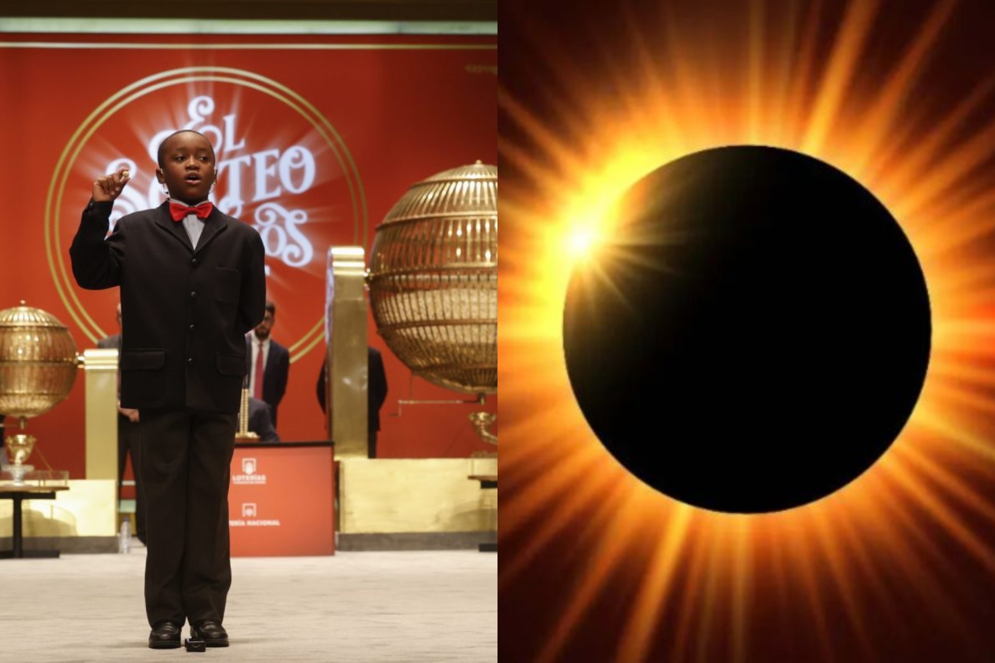 El eclipse solar total dispara la venta del número 12.826 para la Lotería de Navidad.