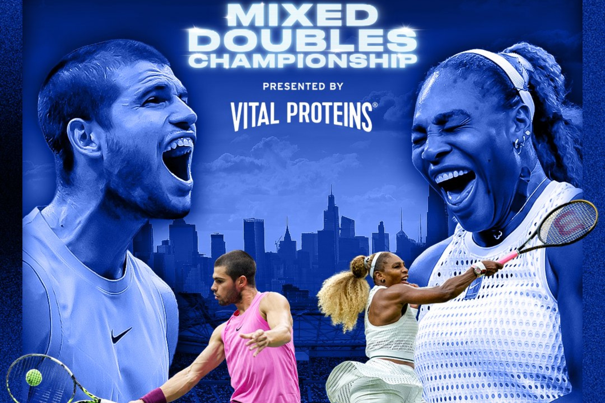 Alcaraz y Serena, en el cartel del mixto del US Open.