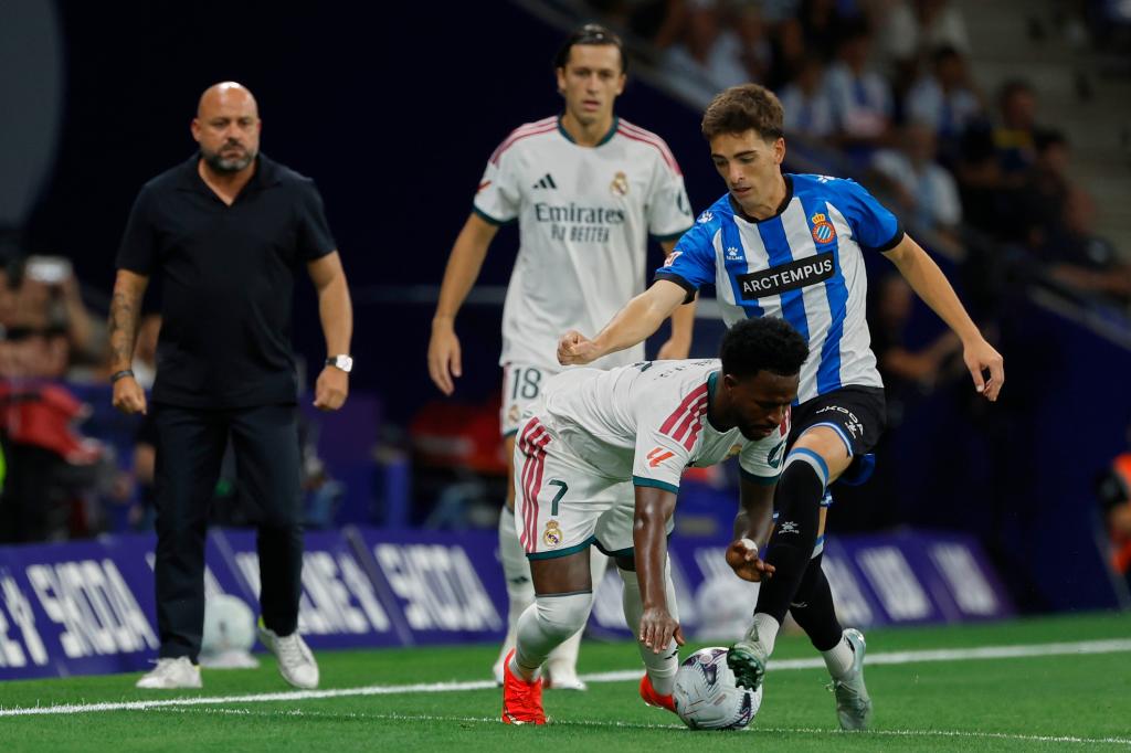 Vinicius durante el partido frente al Espanyol.