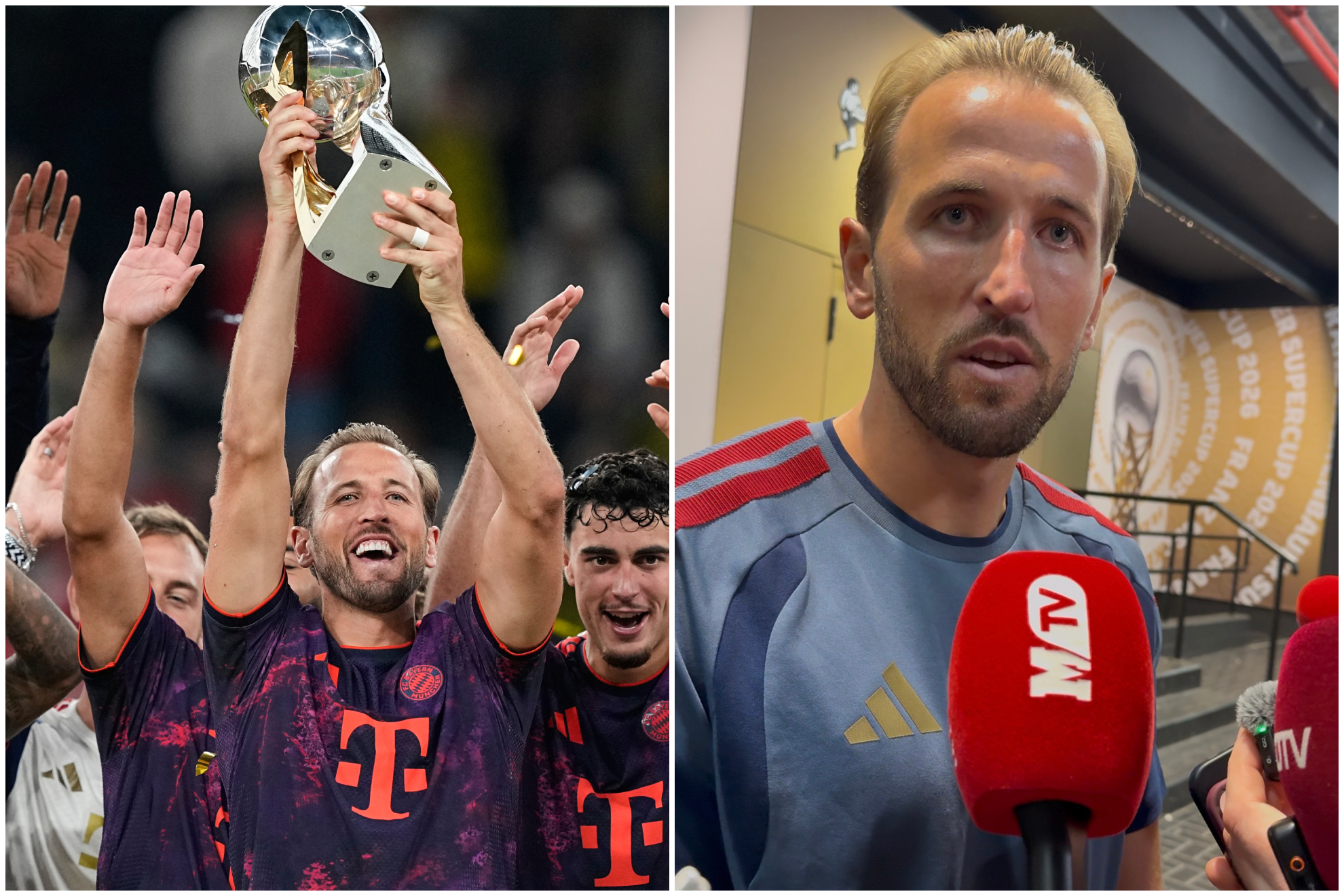 Kane, con la Supercopa de ayer y con MARCA después.
