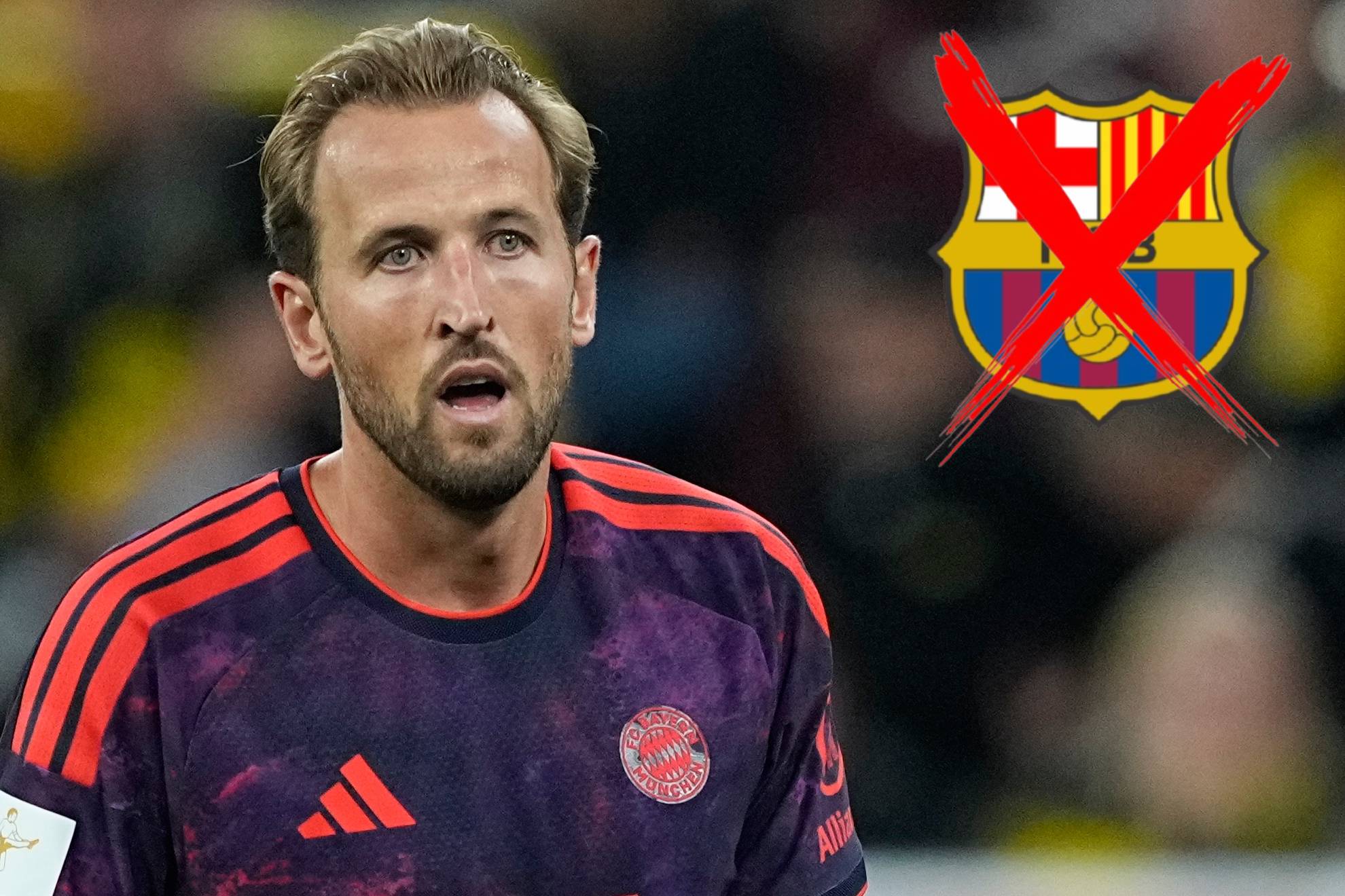 Harry Kane en la Supercopa alemana ante el Borussia Dortmund.