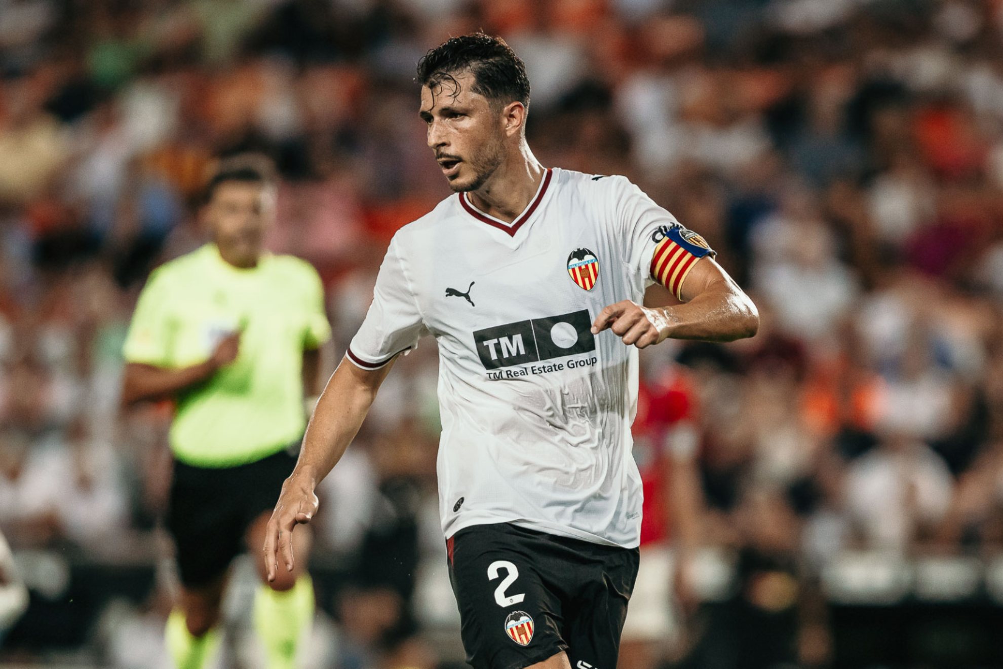 Guido Rodríguez, jugador del Valencia, en el partido contra el Celta. VALENCIA CF