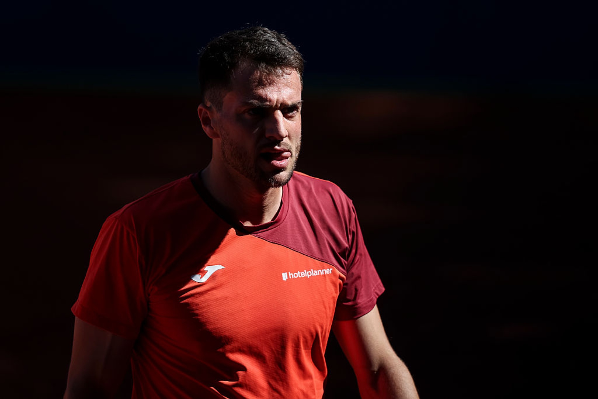 Pedro Martínez, en un partido de Copa Davis.