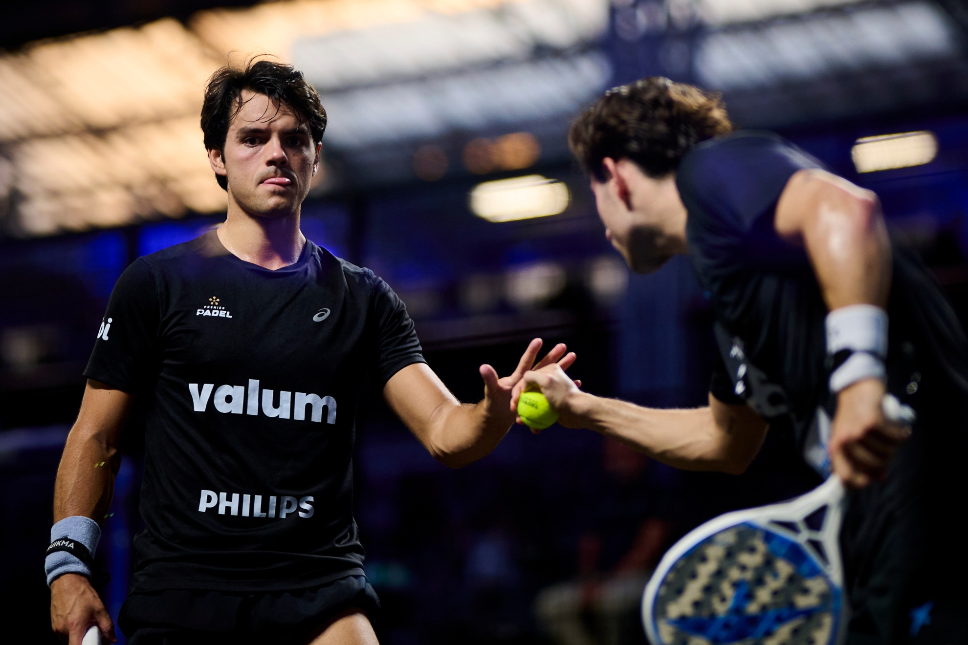 Coki Nieto y Jon Sanz, en un partido. PREMIER PADEL