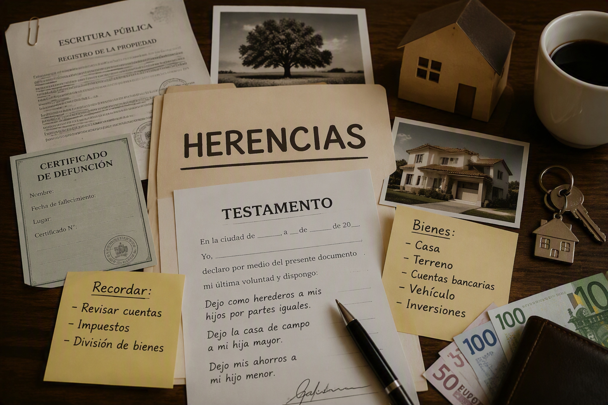 Las herencias y el reparto. IA