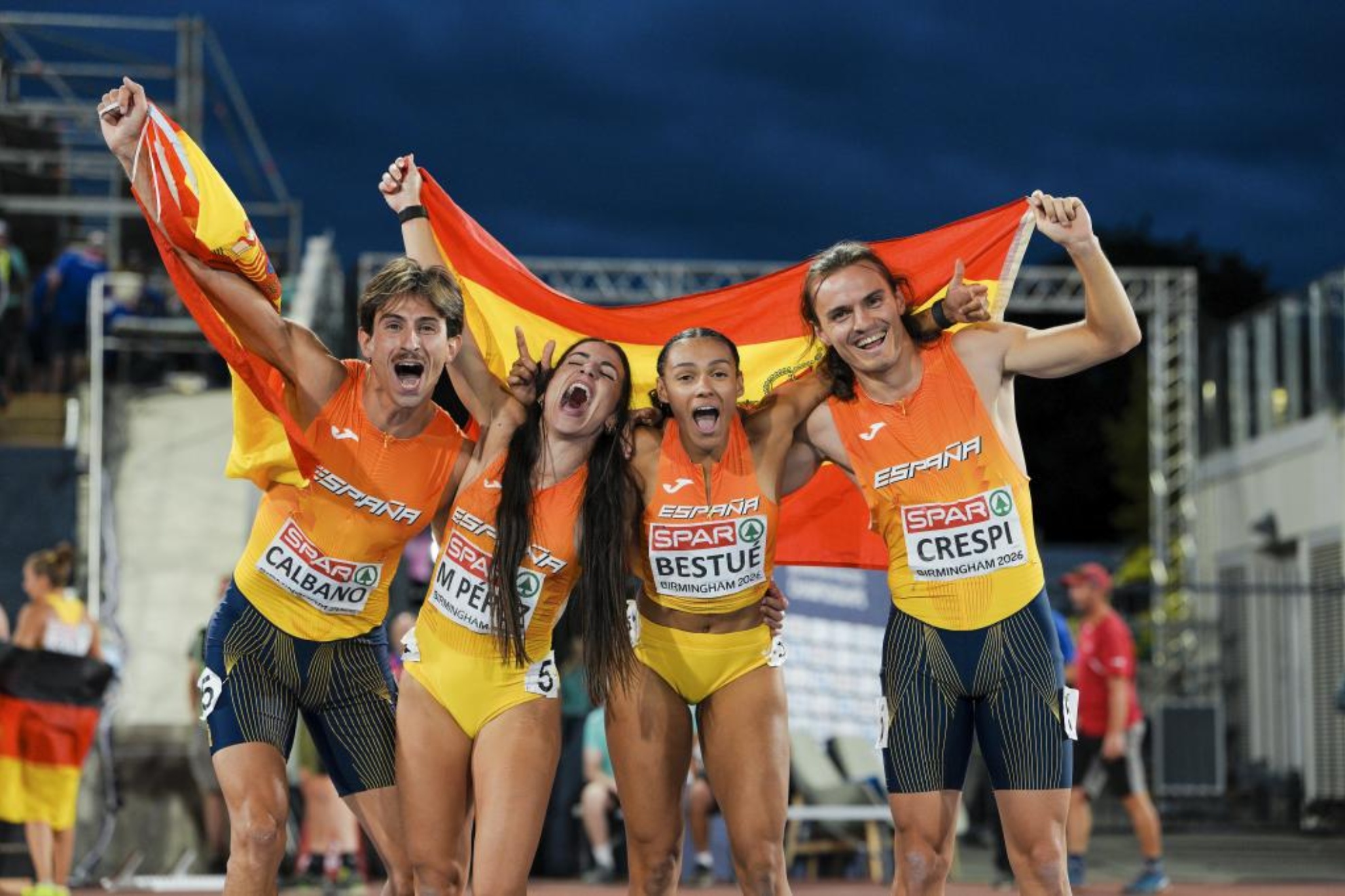 El 4x100 español, bronce en Birmingham RFEA - Sportmedia