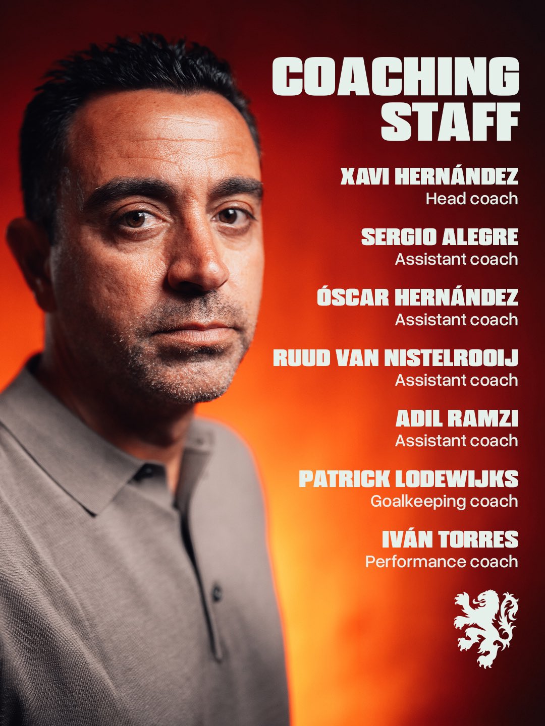 Xavi Hernández, 'día 1' como seleccionador de Países Bajos