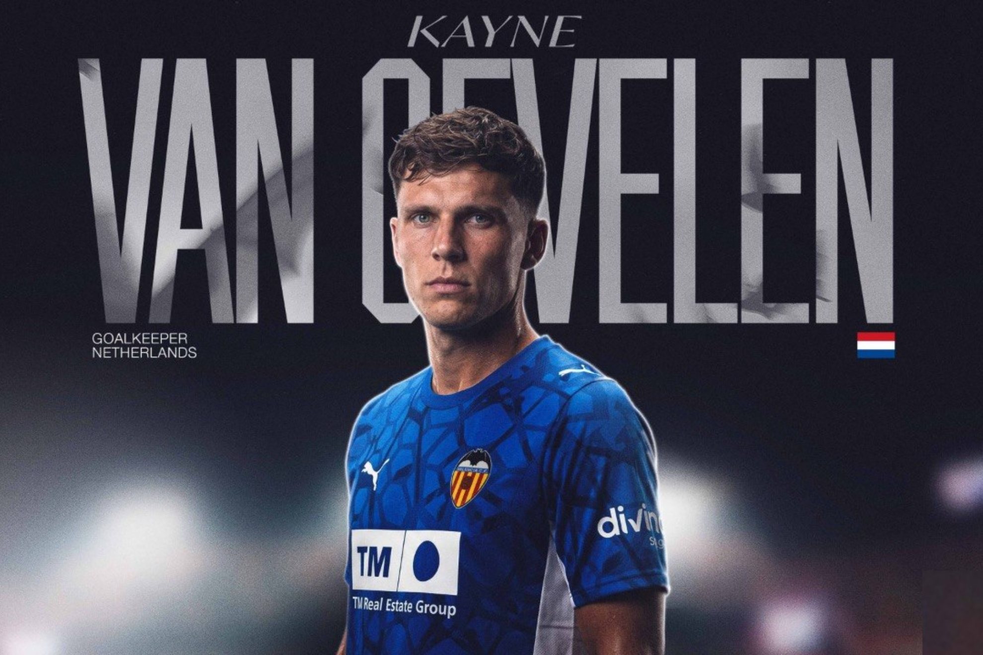 Kayne Van Oevelen, nuevo portero del Valencia. VALENCIA CF