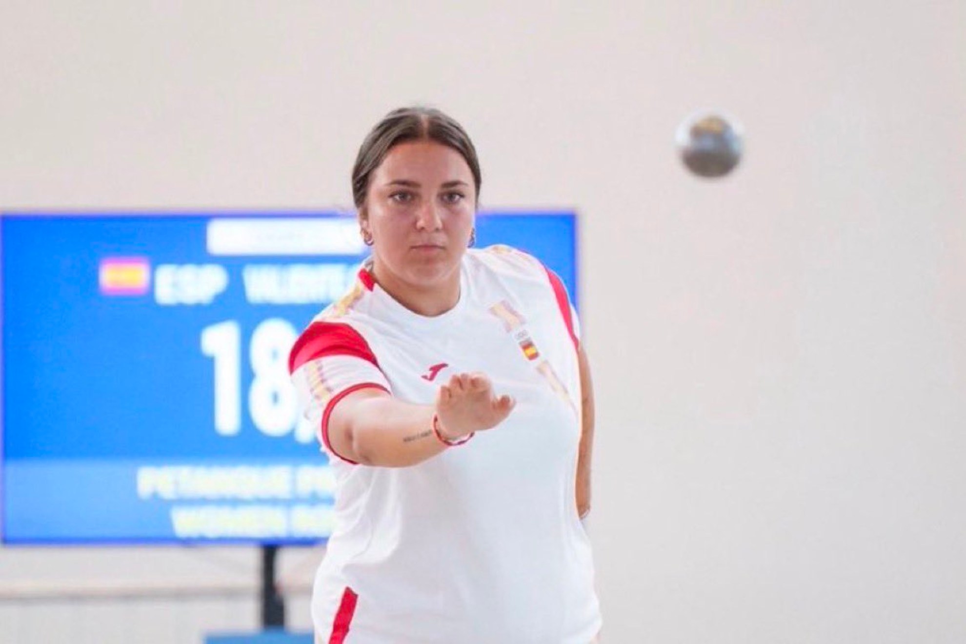 Alba Valiente, durante la competición.