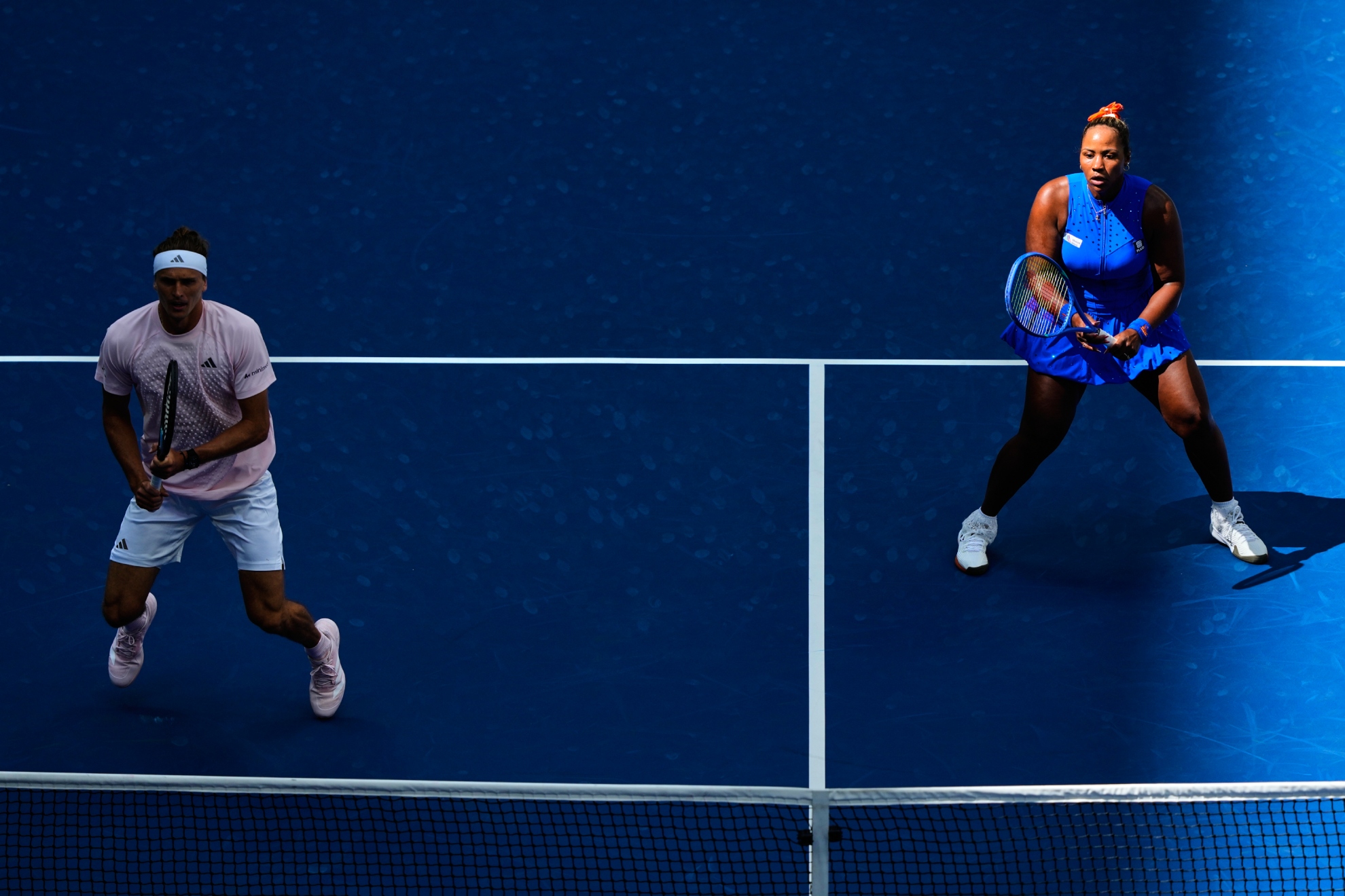 Zverev y Townsend, en la volea.