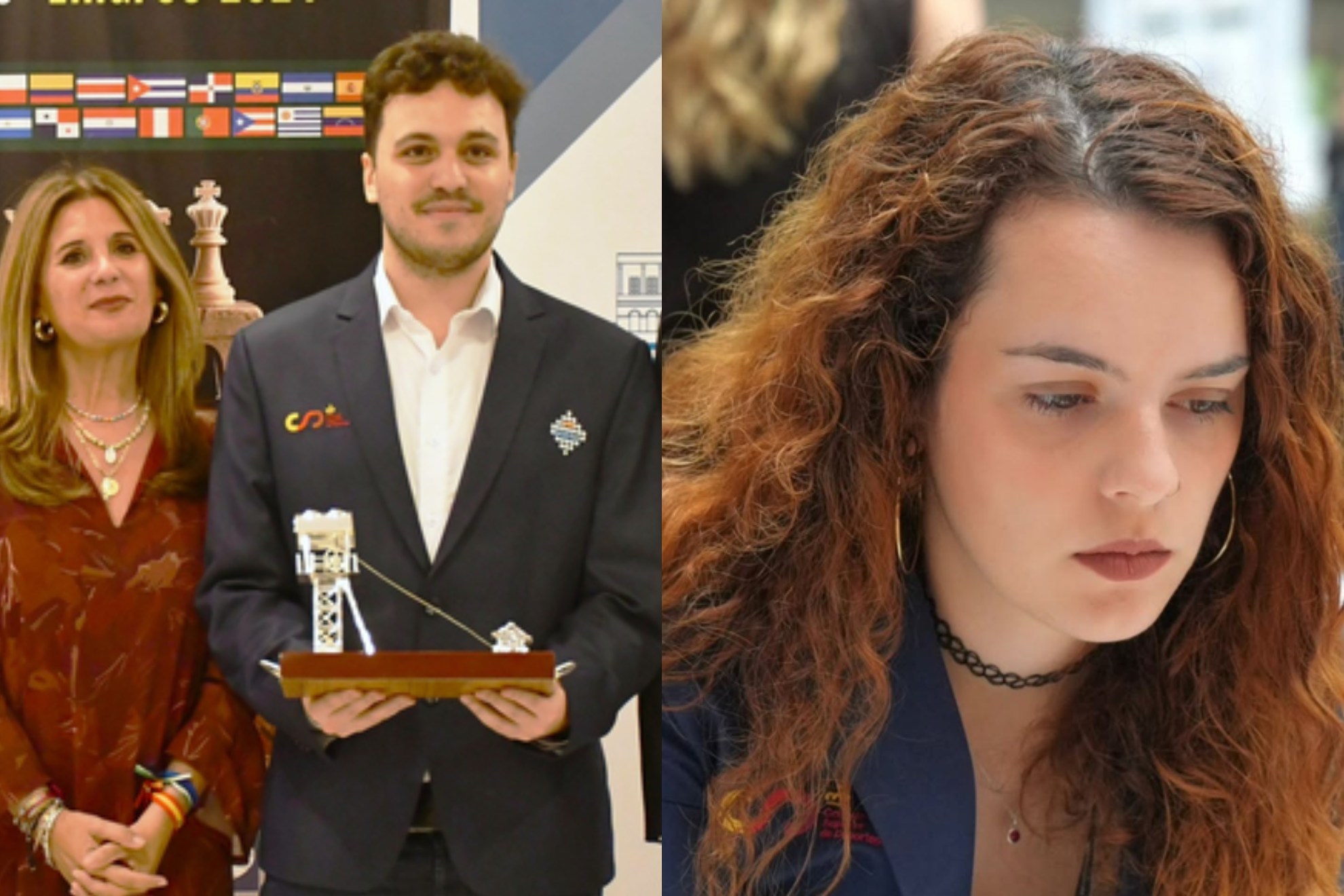 Los dos campeones de España.