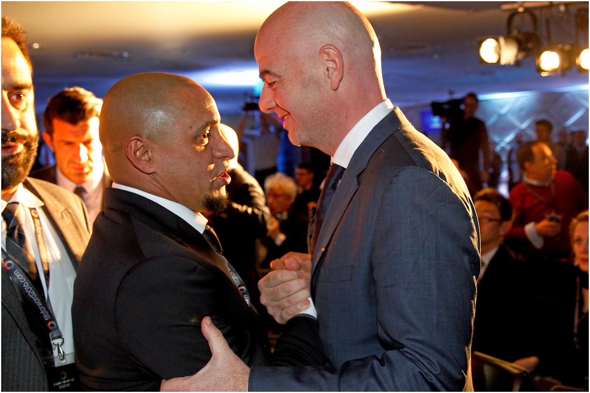 Roberto Carlos e Infantino en una imagen de archivo.