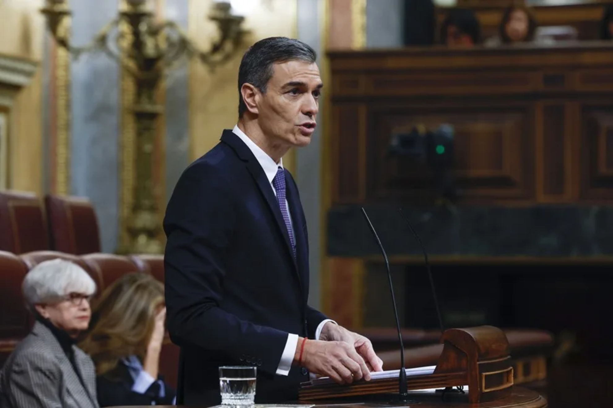 Pedro Sánchez en una comparecencia en el Congreso de los Diputados. EFE