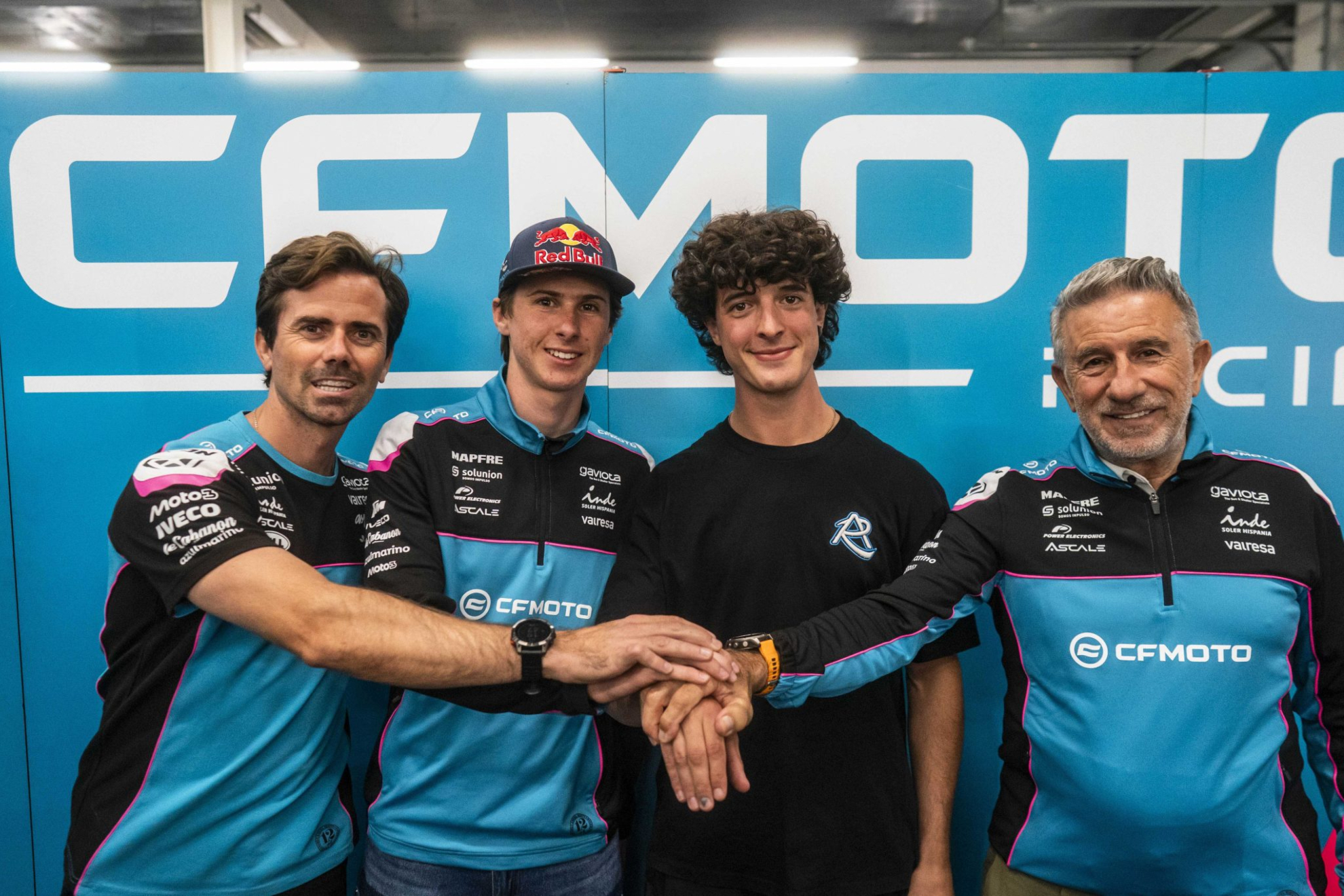Nico Terol, Máximo Quiles, Celestino Vietti y Jorge Martínez 'Aspar'. ASPAR TEAM