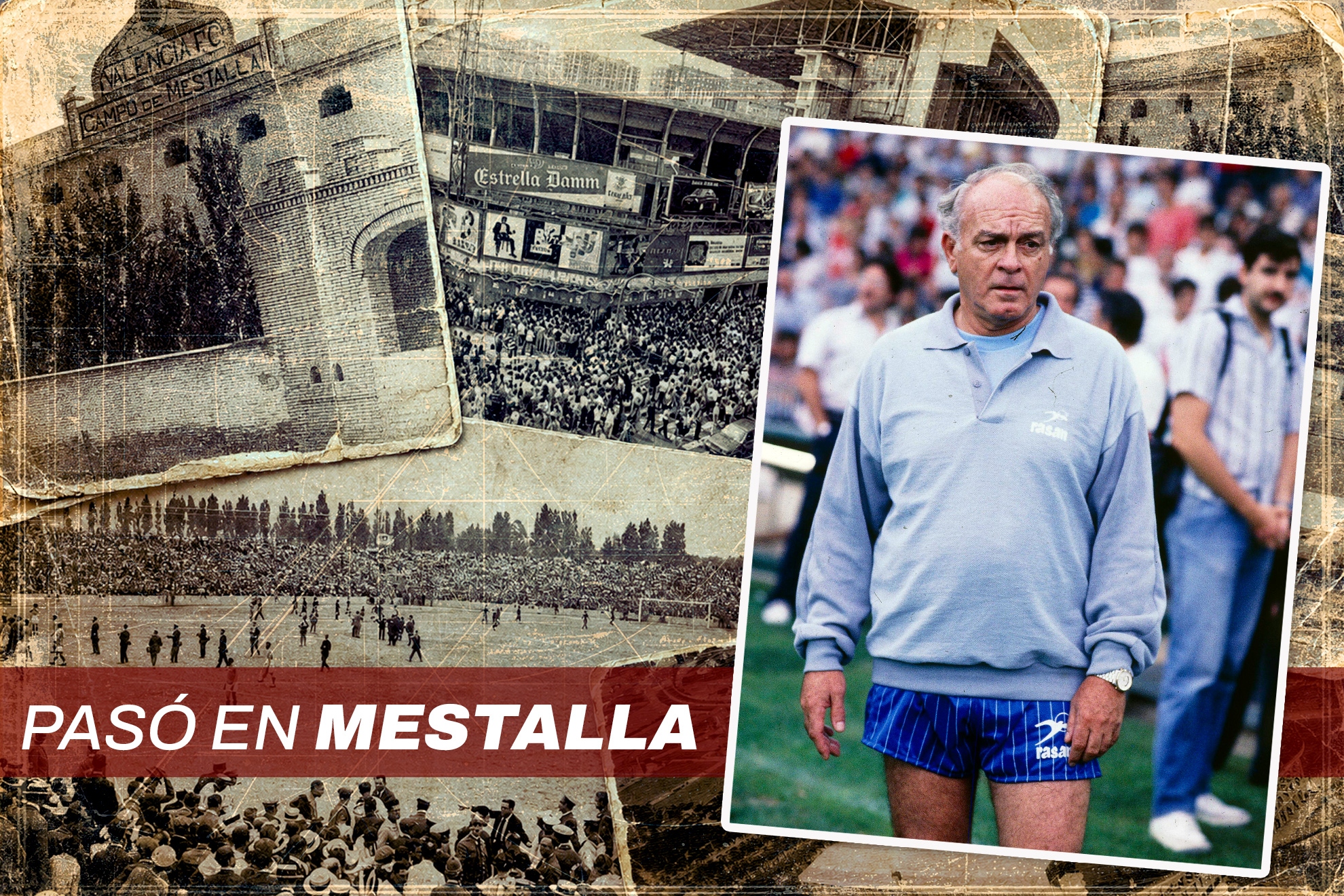 Mestalla un 29 de agosto de 1987 con Di Stéfano en el banquillo. MARCA