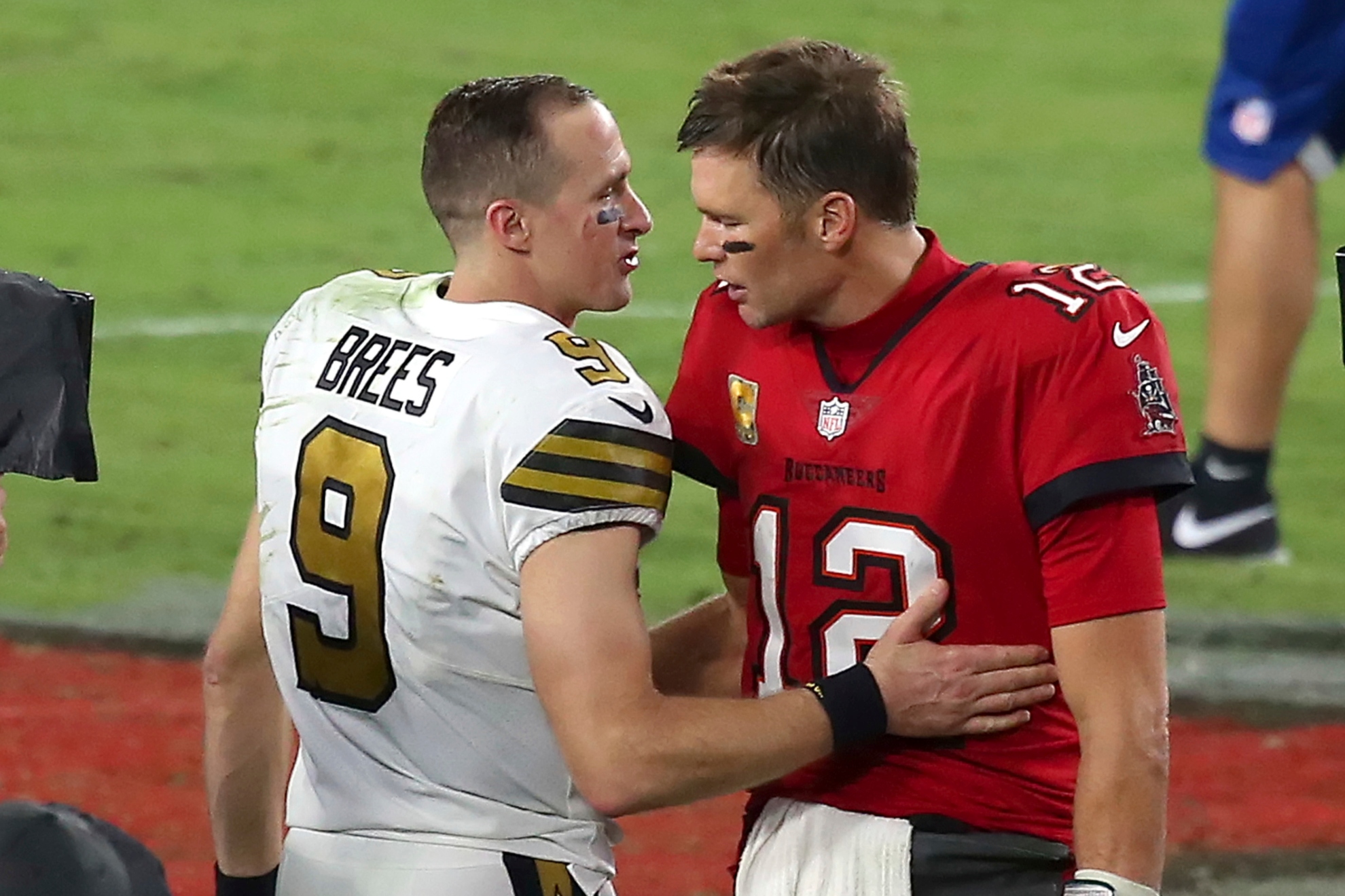 Drew Brees, 13 veces Pro Bowl, y Tom Brady, que con 15 ha sido reconocido más que nadie. Getty Images
