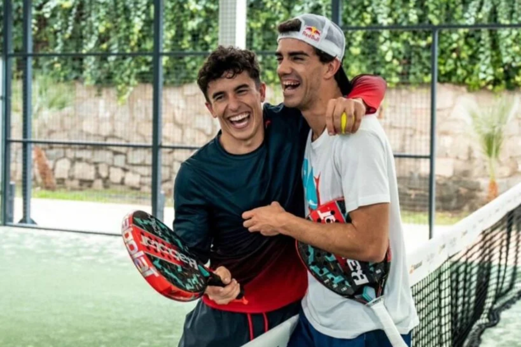 Marc Márquez, junto a Juan Lebrón.