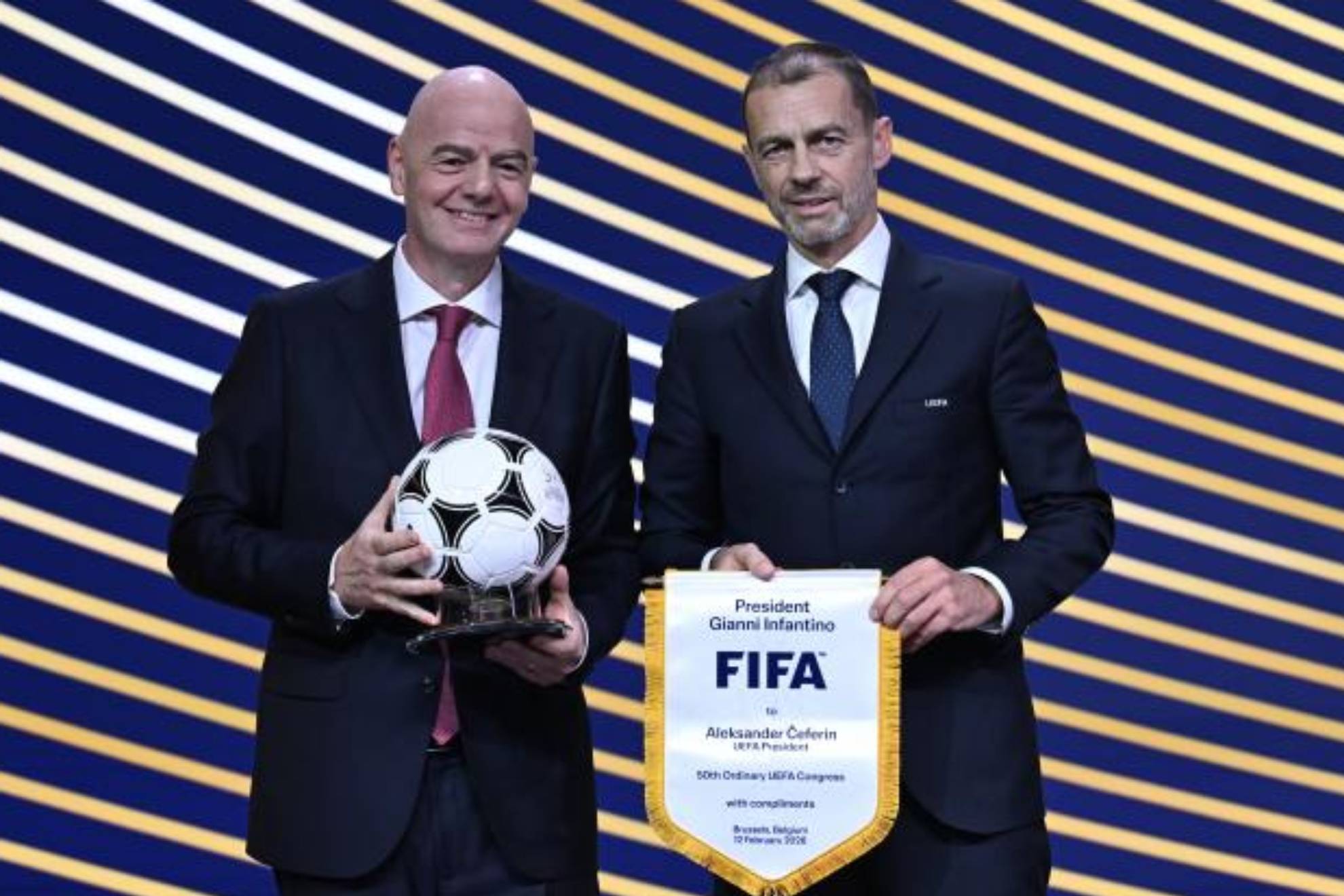 Infantino y Ceferin en una imagen de archivo
