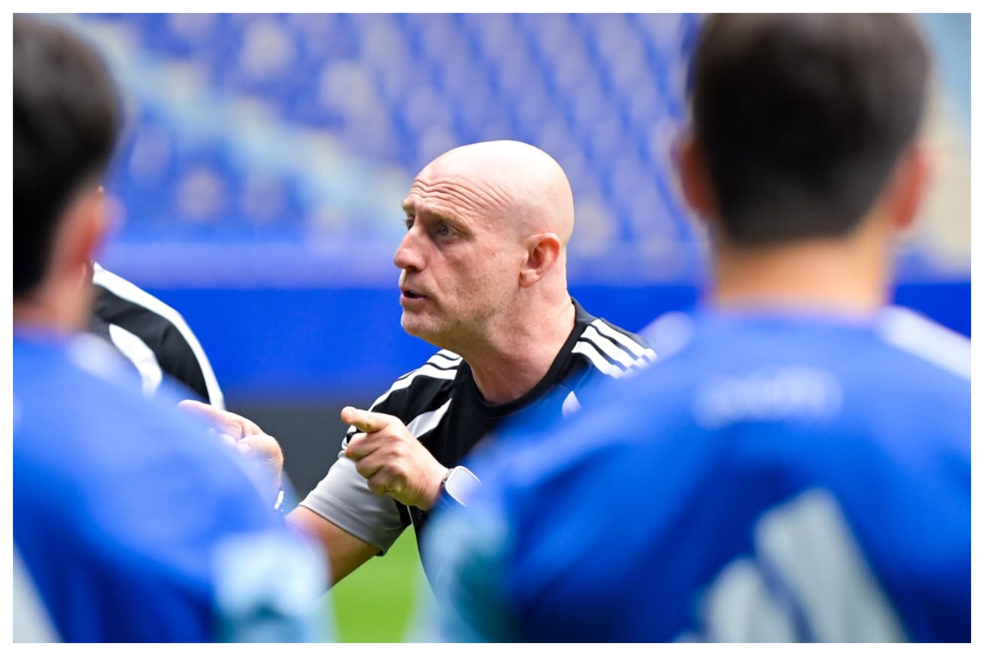 Julián Calero, durante un entrenamiento de esta temporada REAL OVIEDO