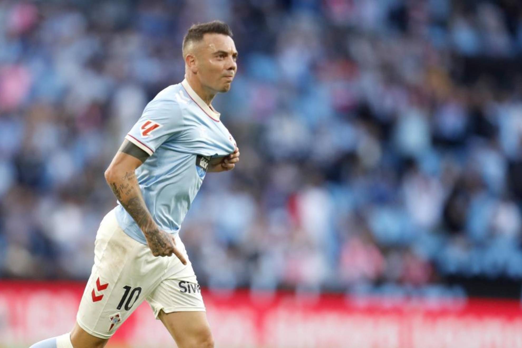 Aspas celebra el gol que adelantó al Celta