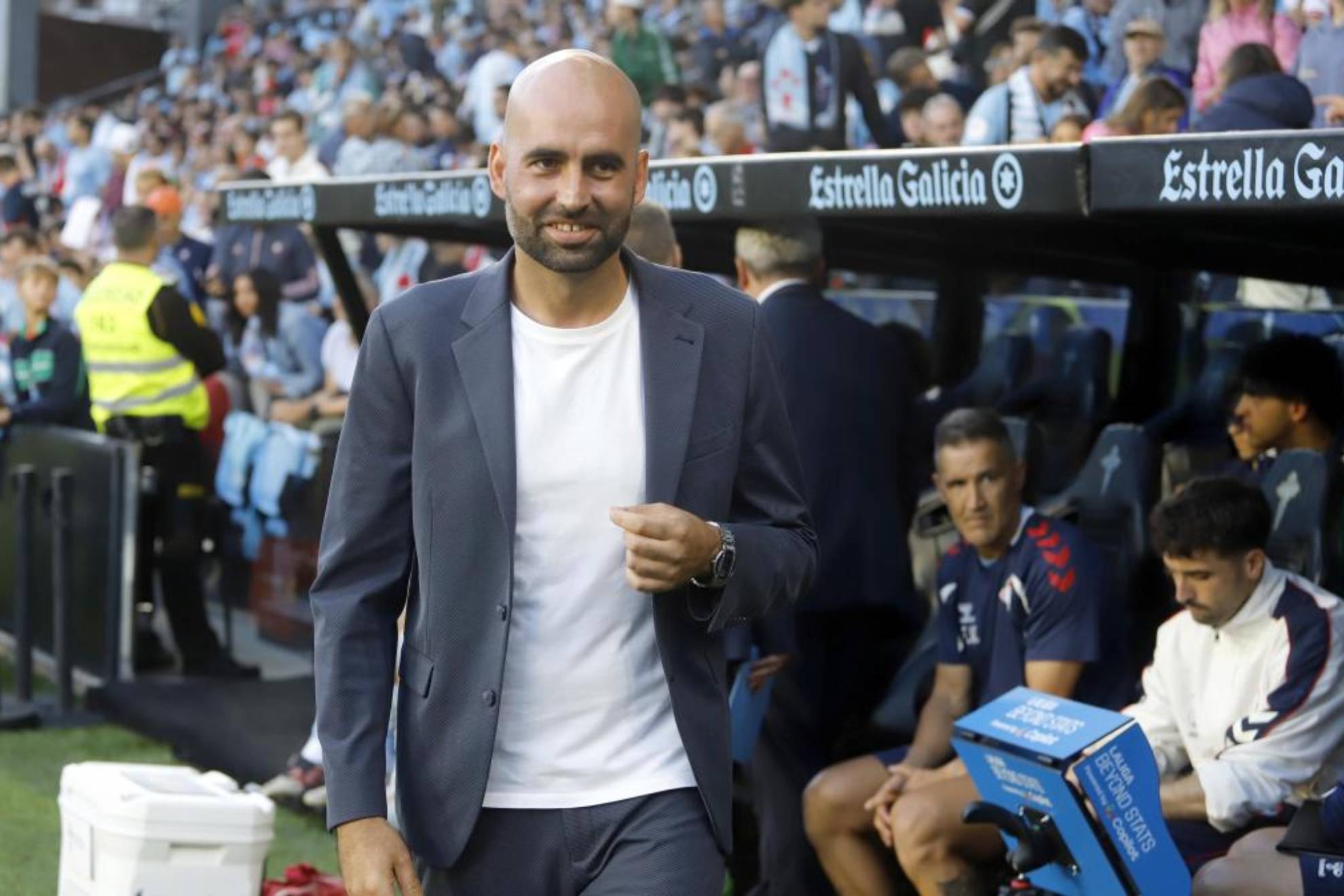 Giráldez en el partido contra Osasuna