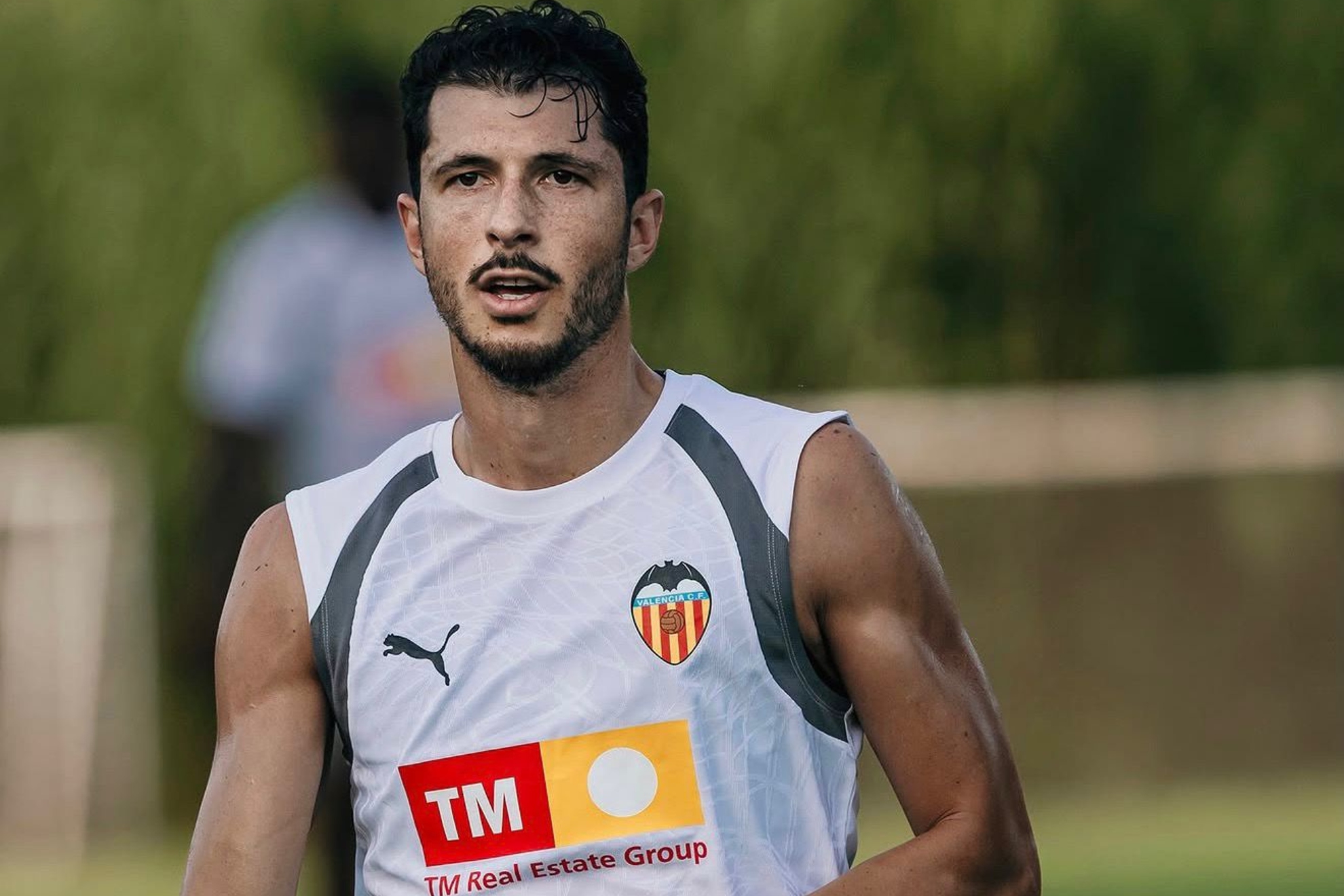 Guido durante un entrenamiento con el Valencia. VCF