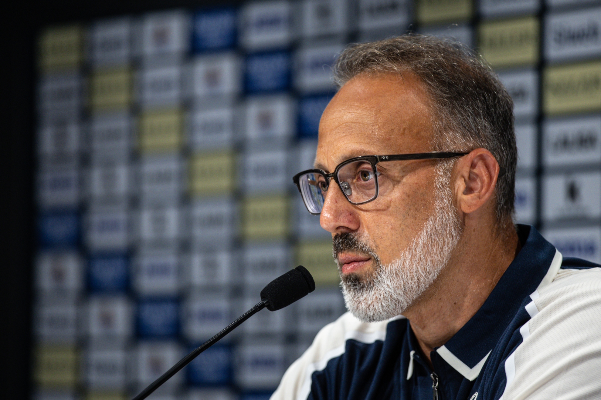 Pellegrino Matarazzo, durante la rueda de prensa en Zubieta. REAL SOCIEDAD