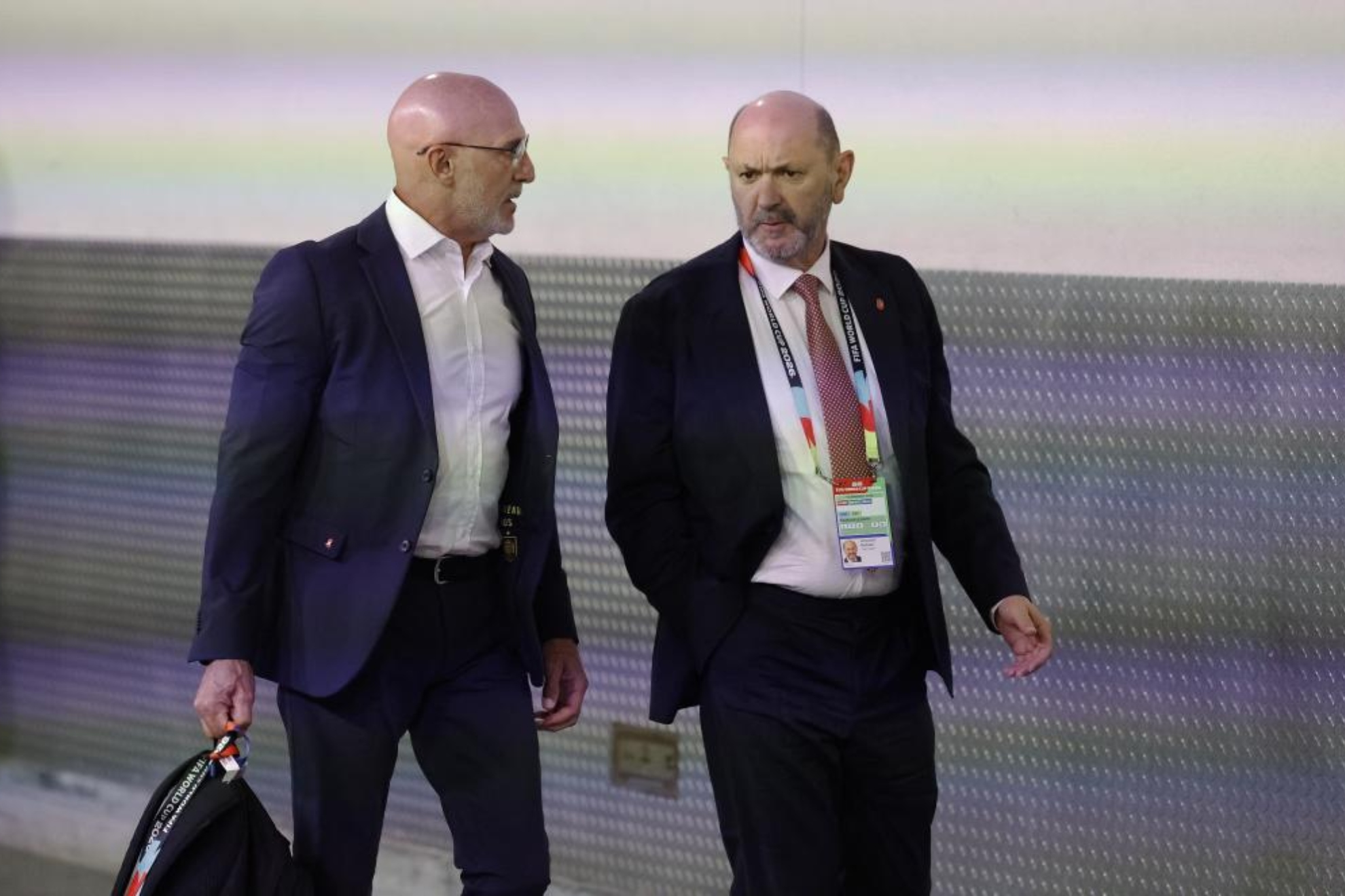 De la Fuente y Louzán, juntos durante el Mundial CHEMA REY
