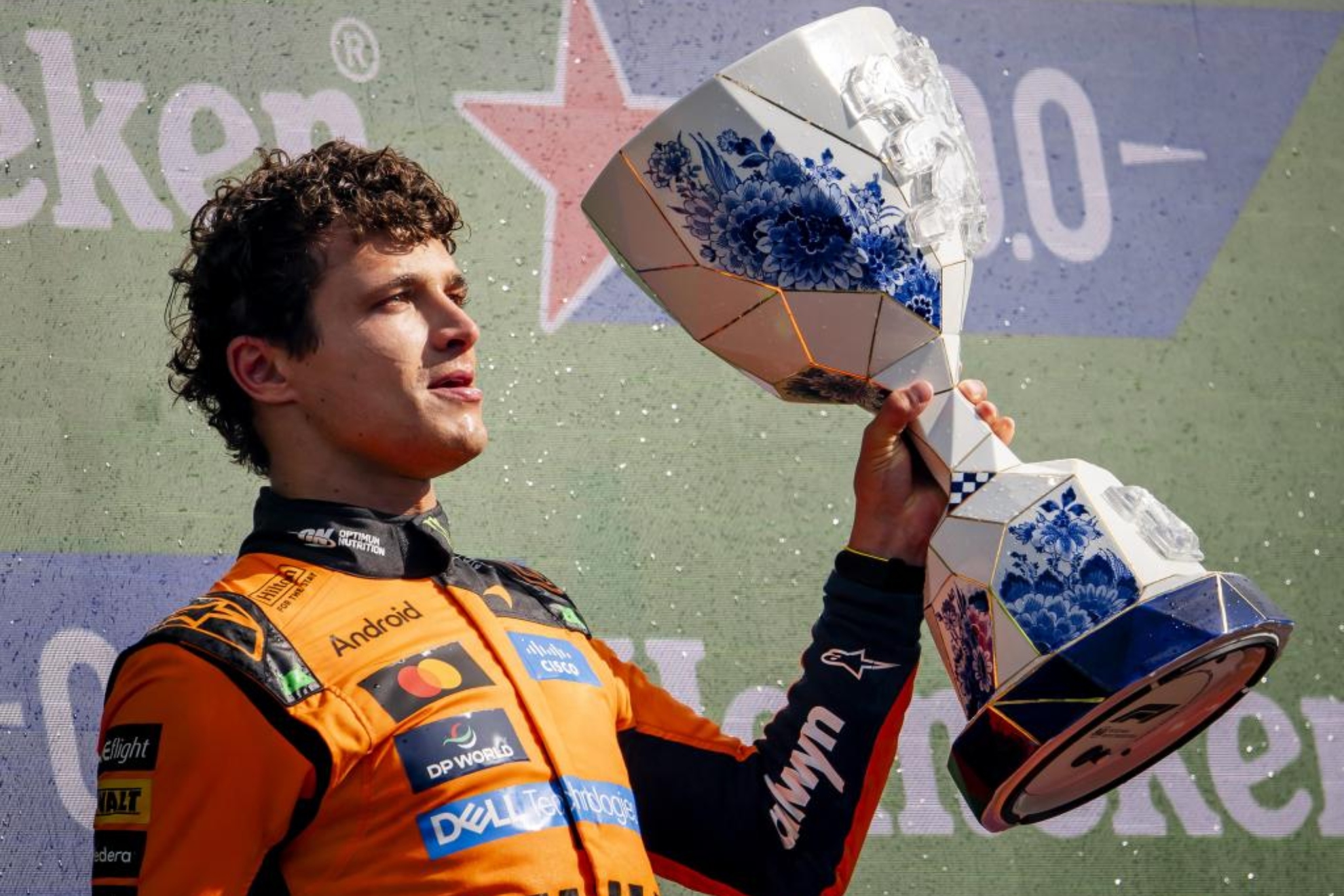 Lando Norris, tras ganar en Zandvooort. EFE
