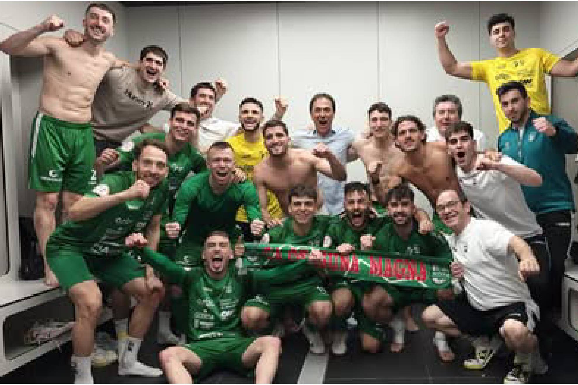 El vestuario del Xota en una de las celebraciones de la pasada temporada