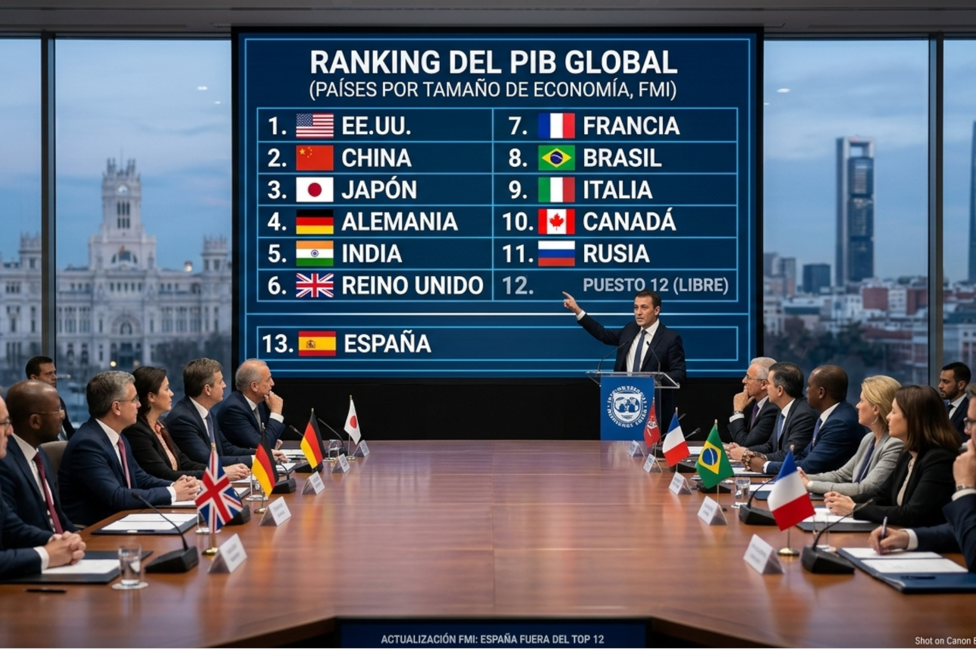 España cae del top 12 mejores economías del mundo Imagen creada con IA