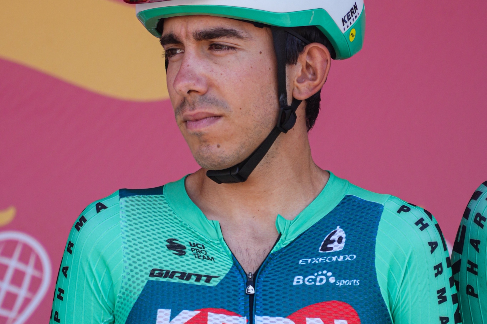 Diego Uriarte, en plena Vuelta.