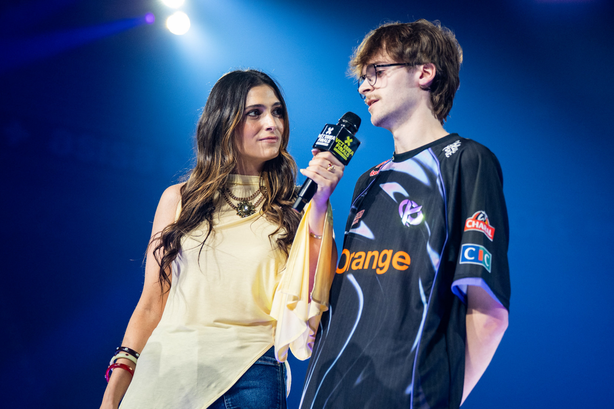 Kaquka entrevista a N4rrate durante las finales de la VCT Hara Amorós / Riot Games