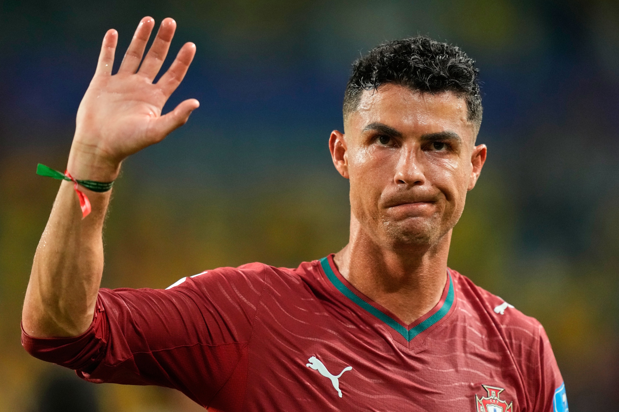 Cristiano, en un partido con Portugal. Rebecca Blackwell