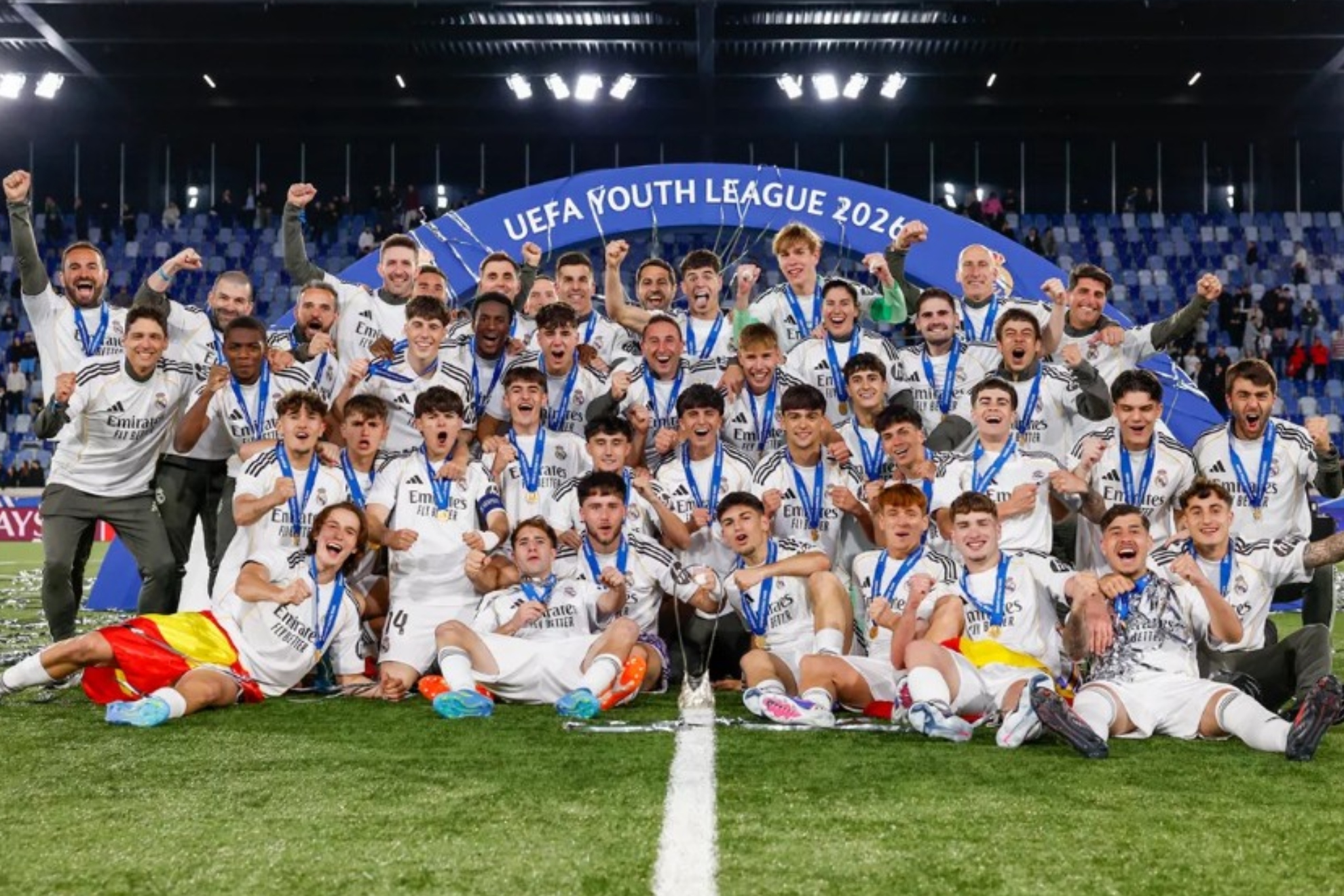 El Juvenil A del Real Madrid campeón de la Youth League la pasada temporada. REALMADRID.COM