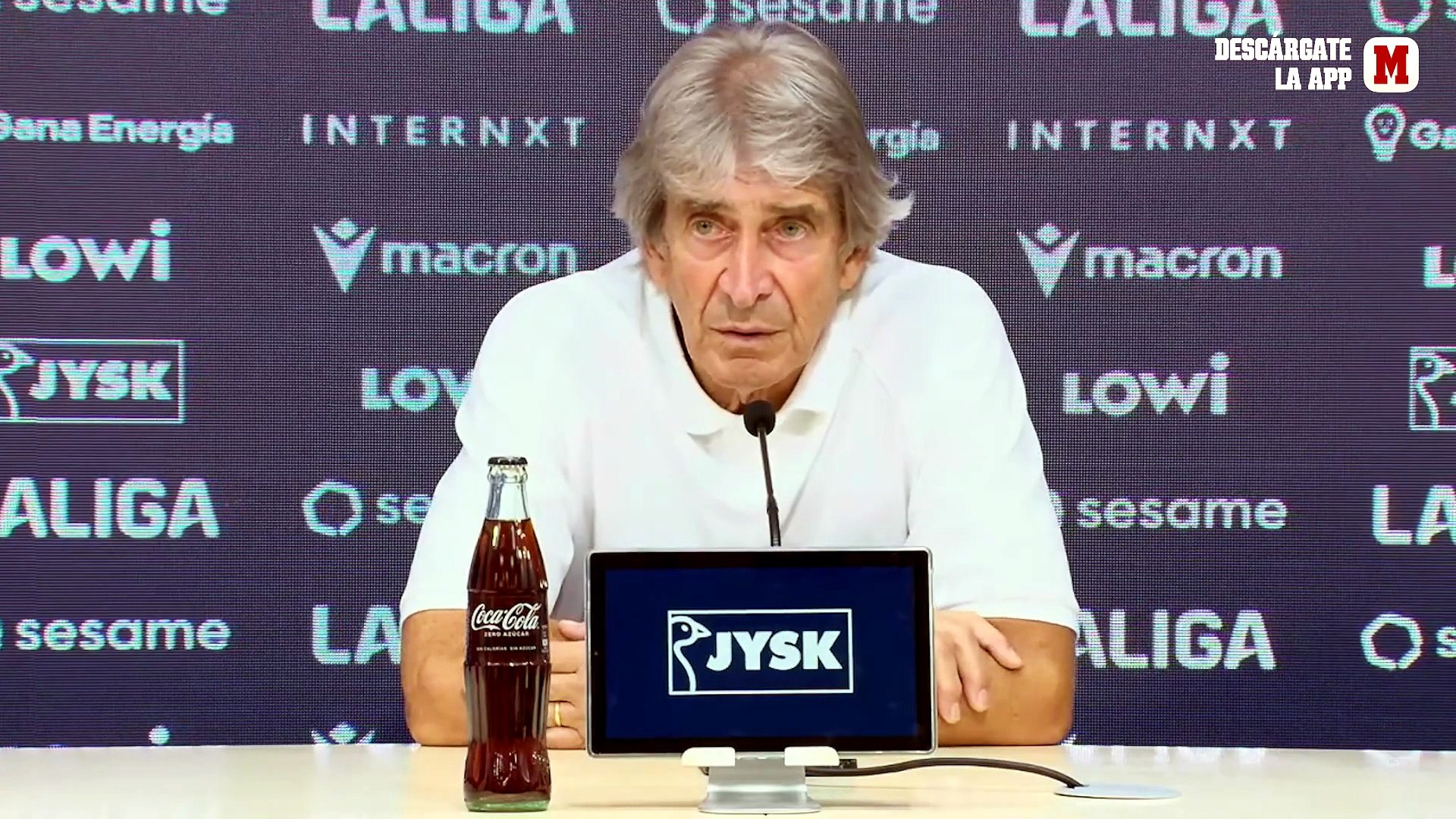 Pellegrini y la defensa del Betis: "Es cuestión de rendimiento"